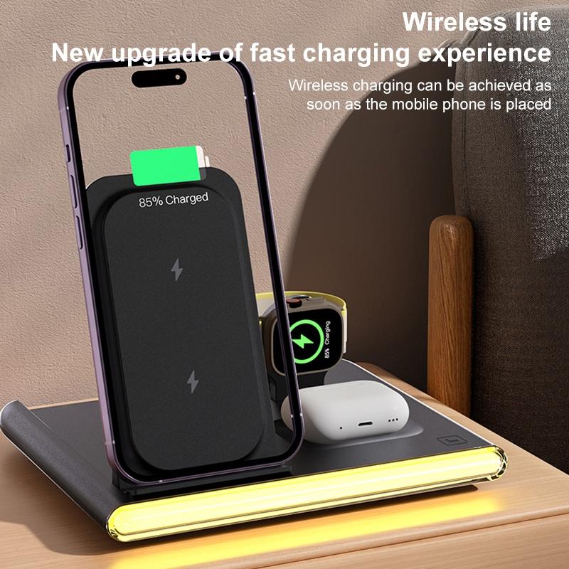 V562-W1589G8PI-202504212032-05 Foldable 15W Magnetic Wireless Charger With Ambient Light - White - Image 6