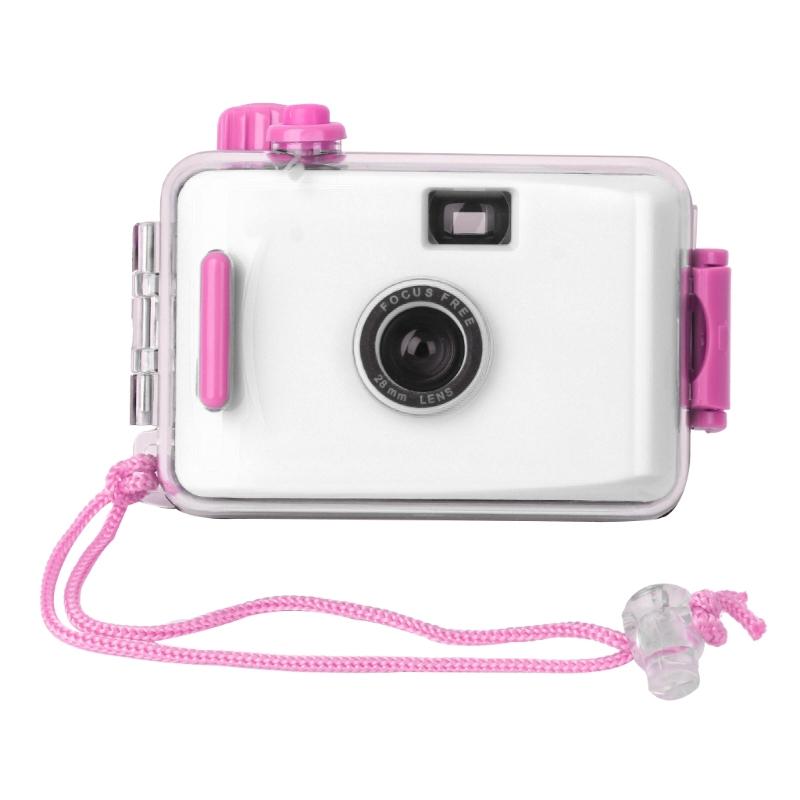 V562-W3080ACD-202502241315-00 Waterproof Retro Film Camera for Kids - Mini Point-and-shoot 5m - White - Image 1