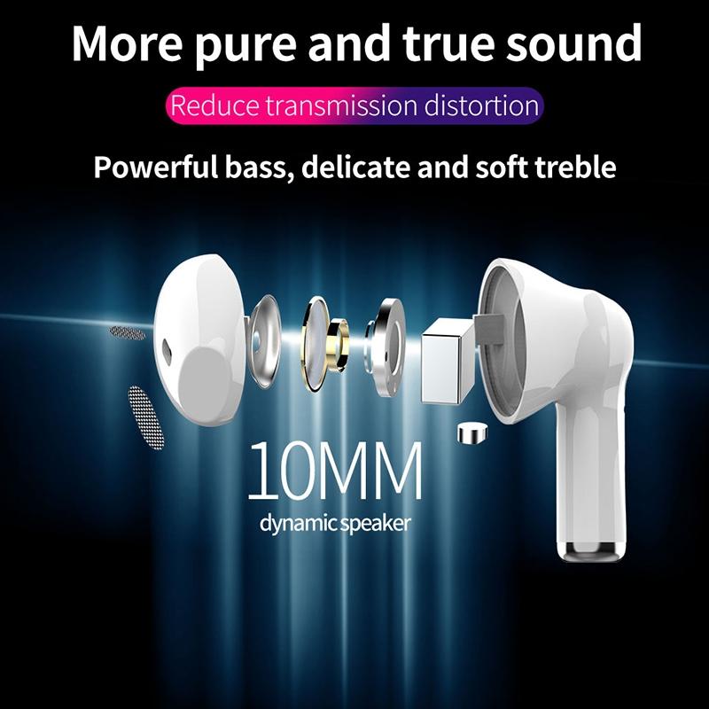 V562-W5370D6PI-202502241240-14 Wireless Bluetooth 5.0 Earbuds with Charging Case - T3 Tws - White - Image 15