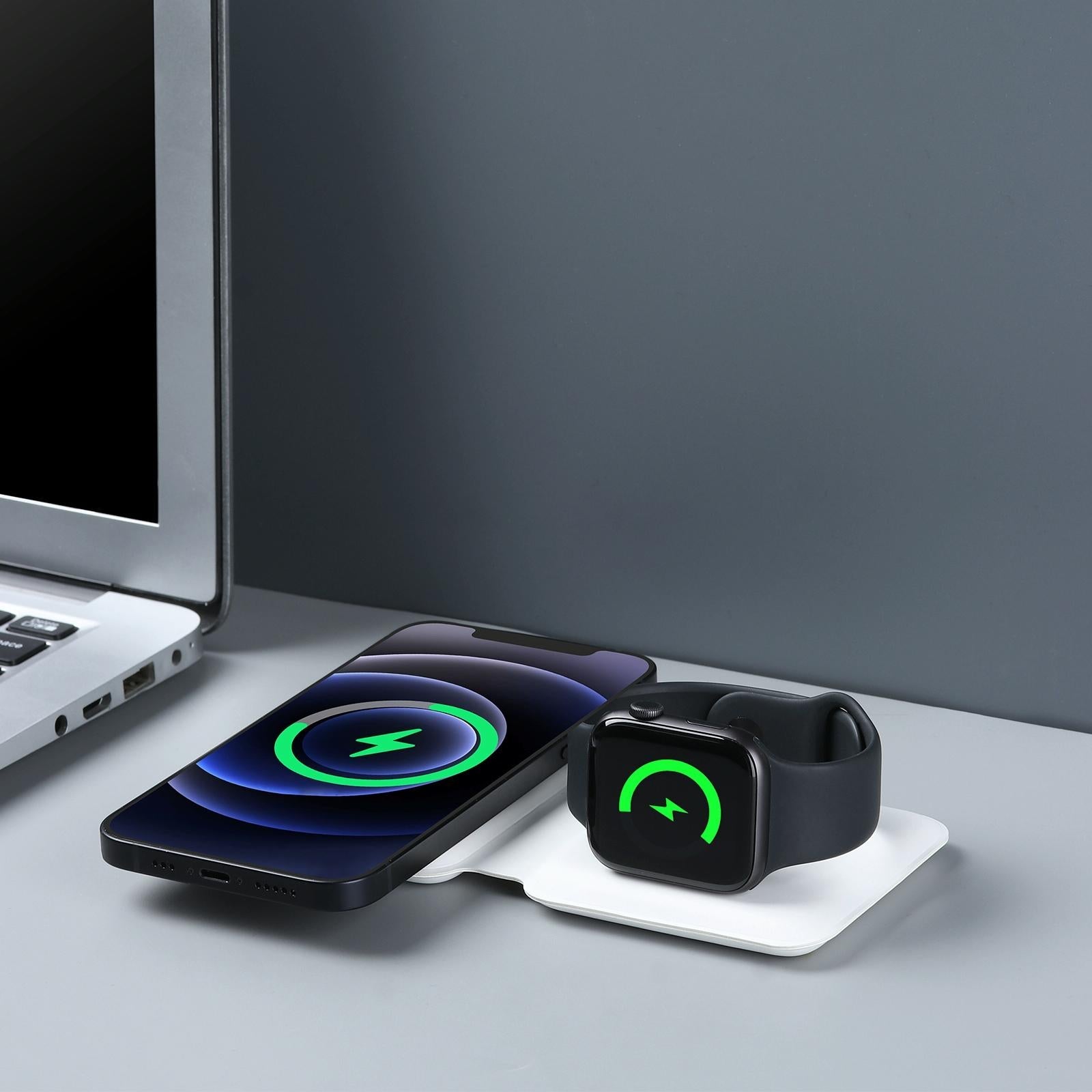 V562-W7670G8PI-202504211930-13 Foldable Dual Wireless Charger For Phones Iwatch Airpods - White - Image 14
