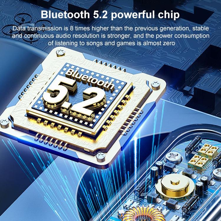 V562-W8601D6PI-202505222106-04 Wireless Bluetooth Earphones with Charging Case - V9 Mirror Noodle - White - Image 5