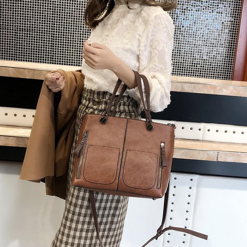V562-Z87002131YZ-202505201311-00 Stylish Brown Pu Shoulder Bag For Women - Image 1