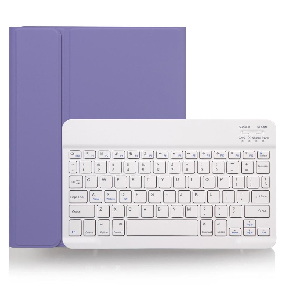 V562-ZL6120ORPI-202504291811-01 Detachable Bluetooth Keyboard Tablet Case For Ipad Pro 11 With Pen Slot - Plain Texture - Light Purple - Image 2