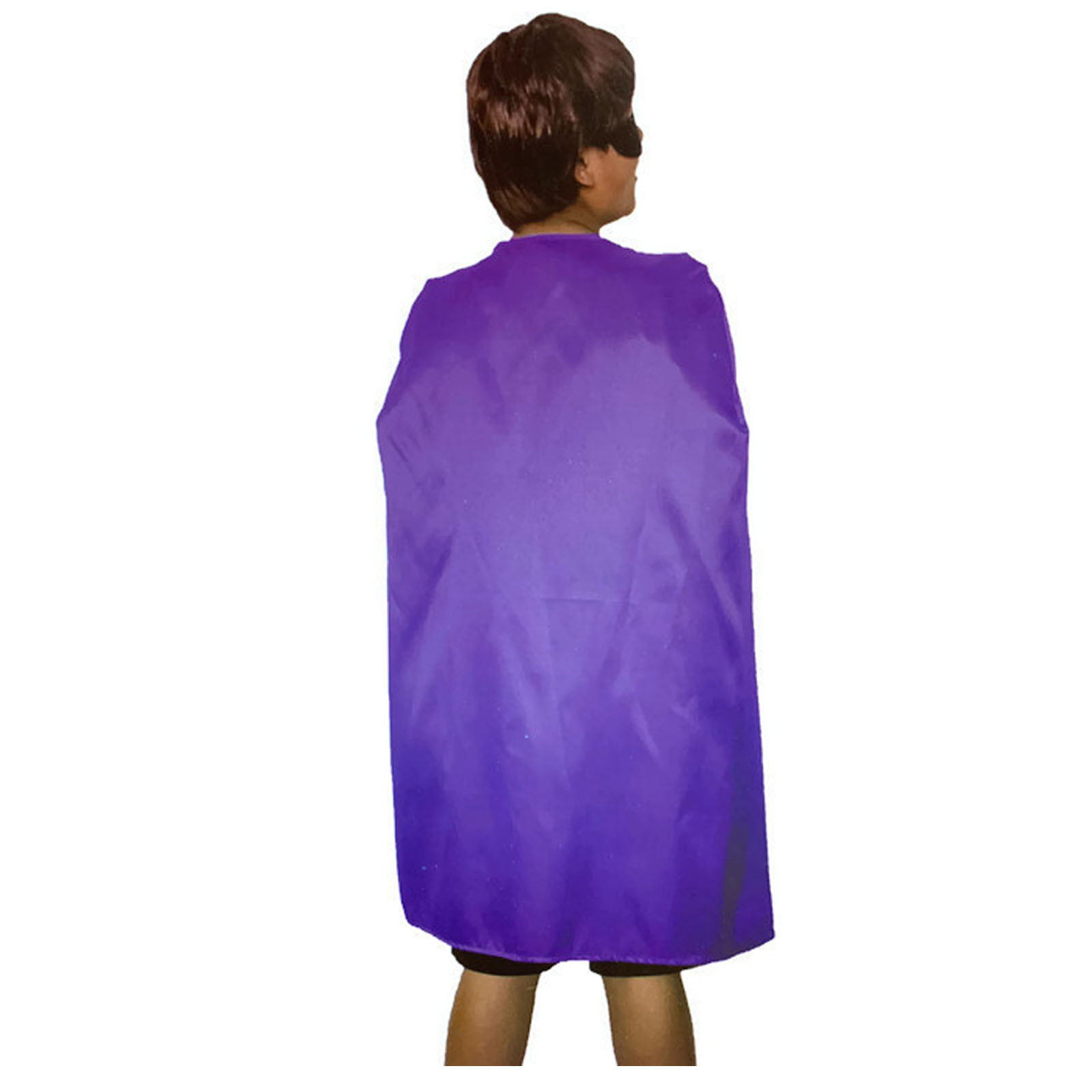 V563-12180-PURPLE-184349-01 MEDIUM CAPE Kids Childrens Party Costume Vampire Halloween Coat School Team - Purple - Image 2