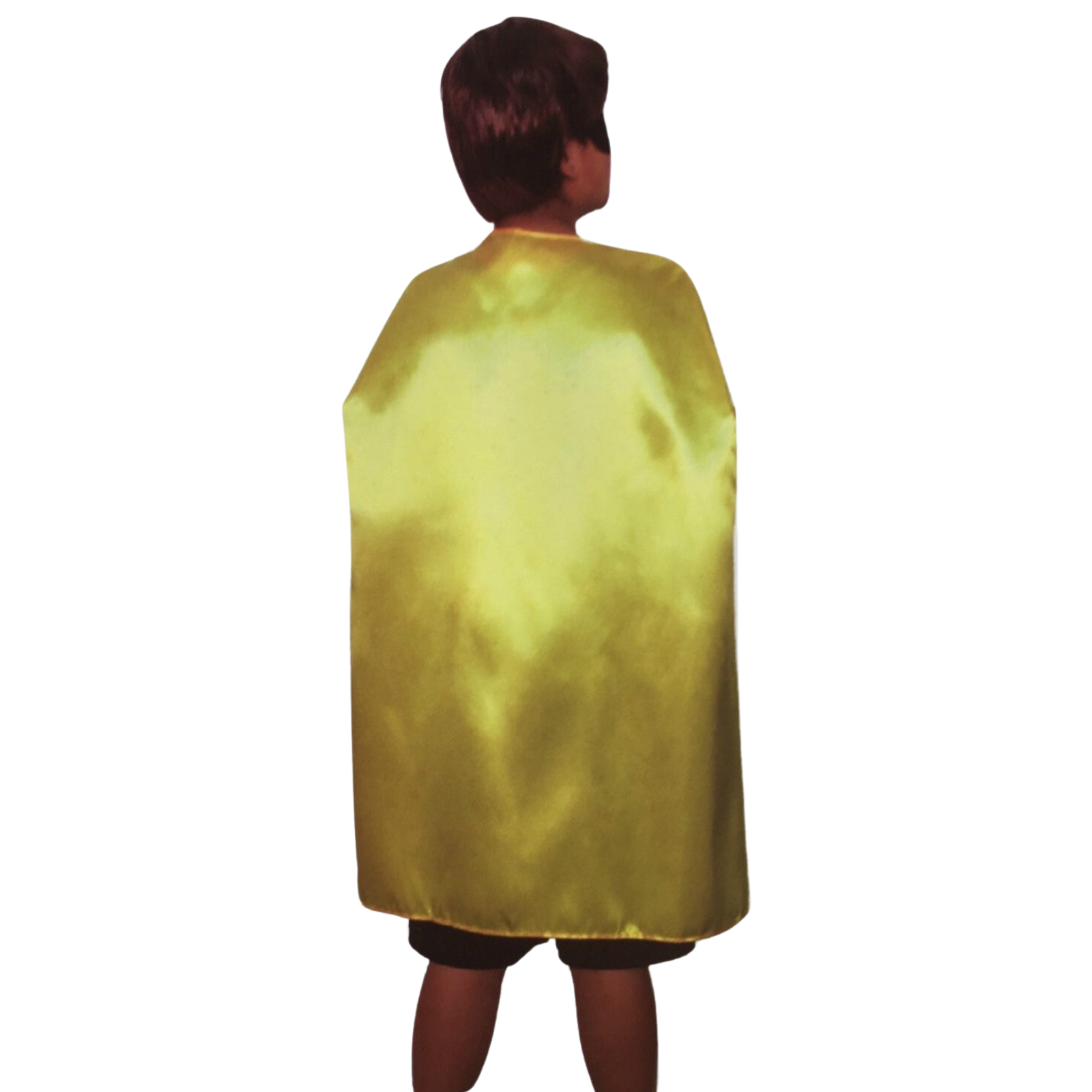 V563-12180-YLW-185058-01 MEDIUM CAPE Kids Childrens Party Costume Vampire Halloween Coat School Team - Yellow - Image 2