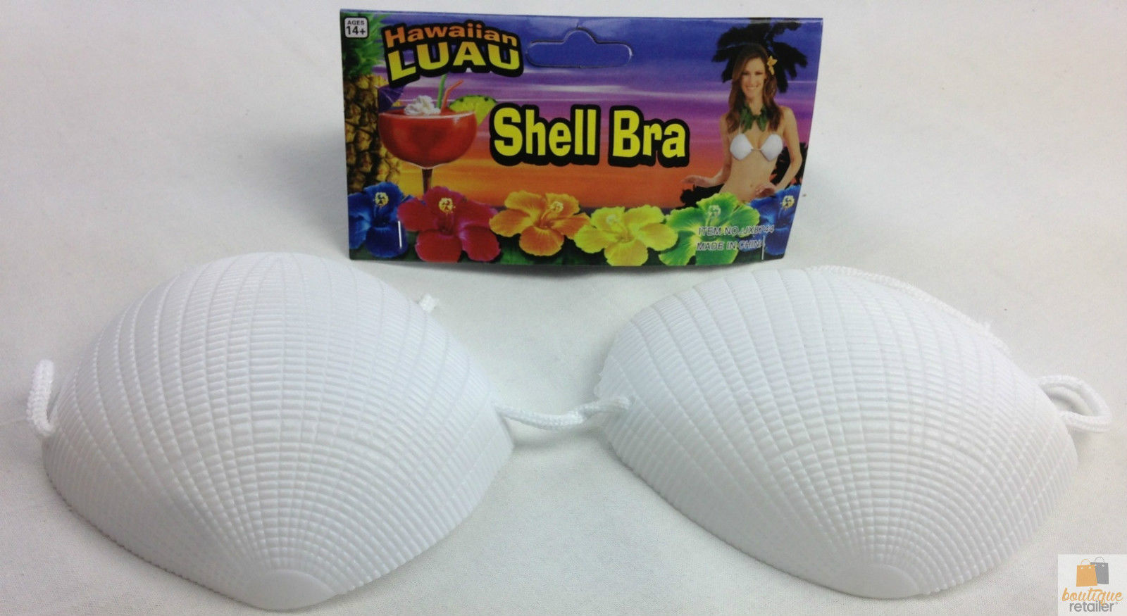 V563-13311-184858-06 SHELL BRA Costume Party Hawaiian Hula Beach Dress Top Tropical Mermaid - Image 7