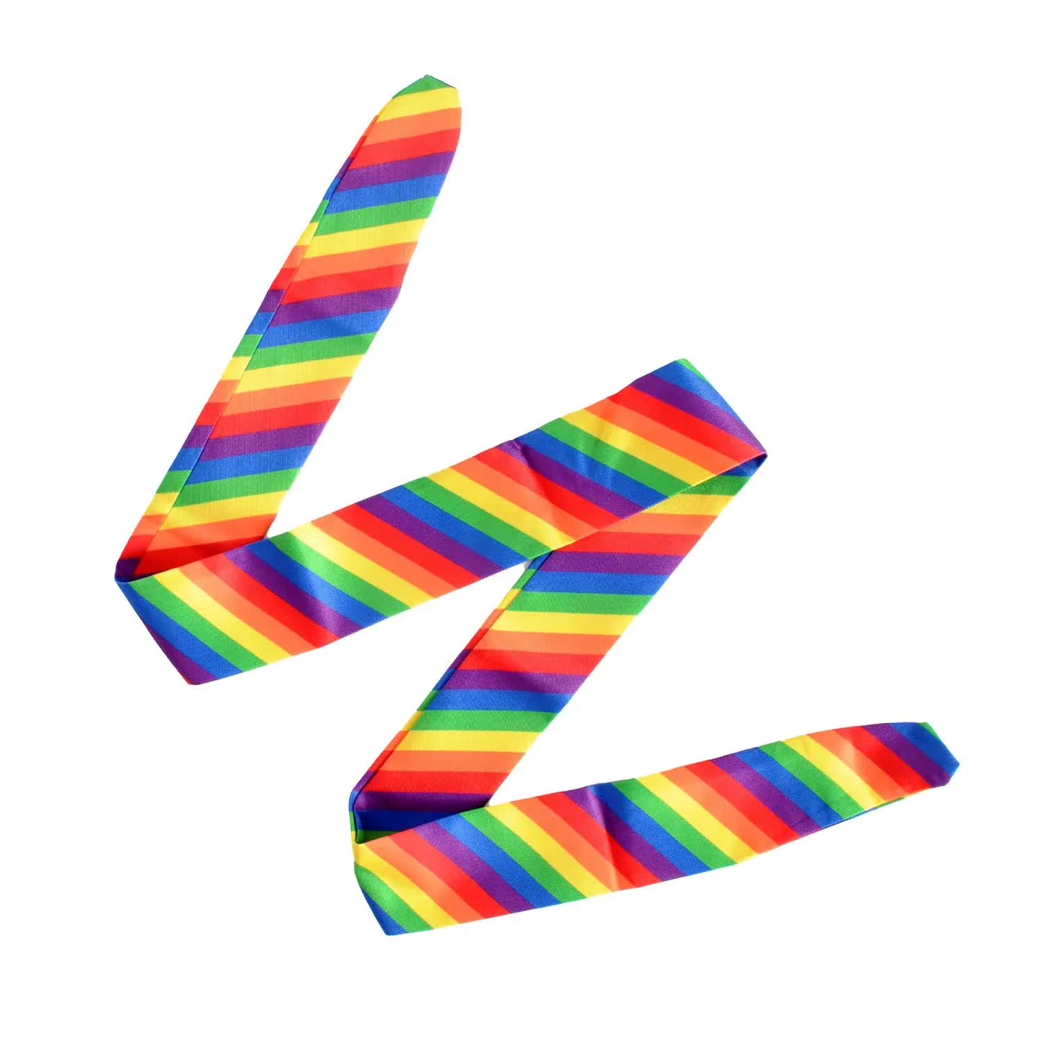 V563-14067-01-202506201207-03 Rainbow Long Headband Band Gay Pride Scarf LBGTQ Hair Tie Headband Costume Party - Image 4