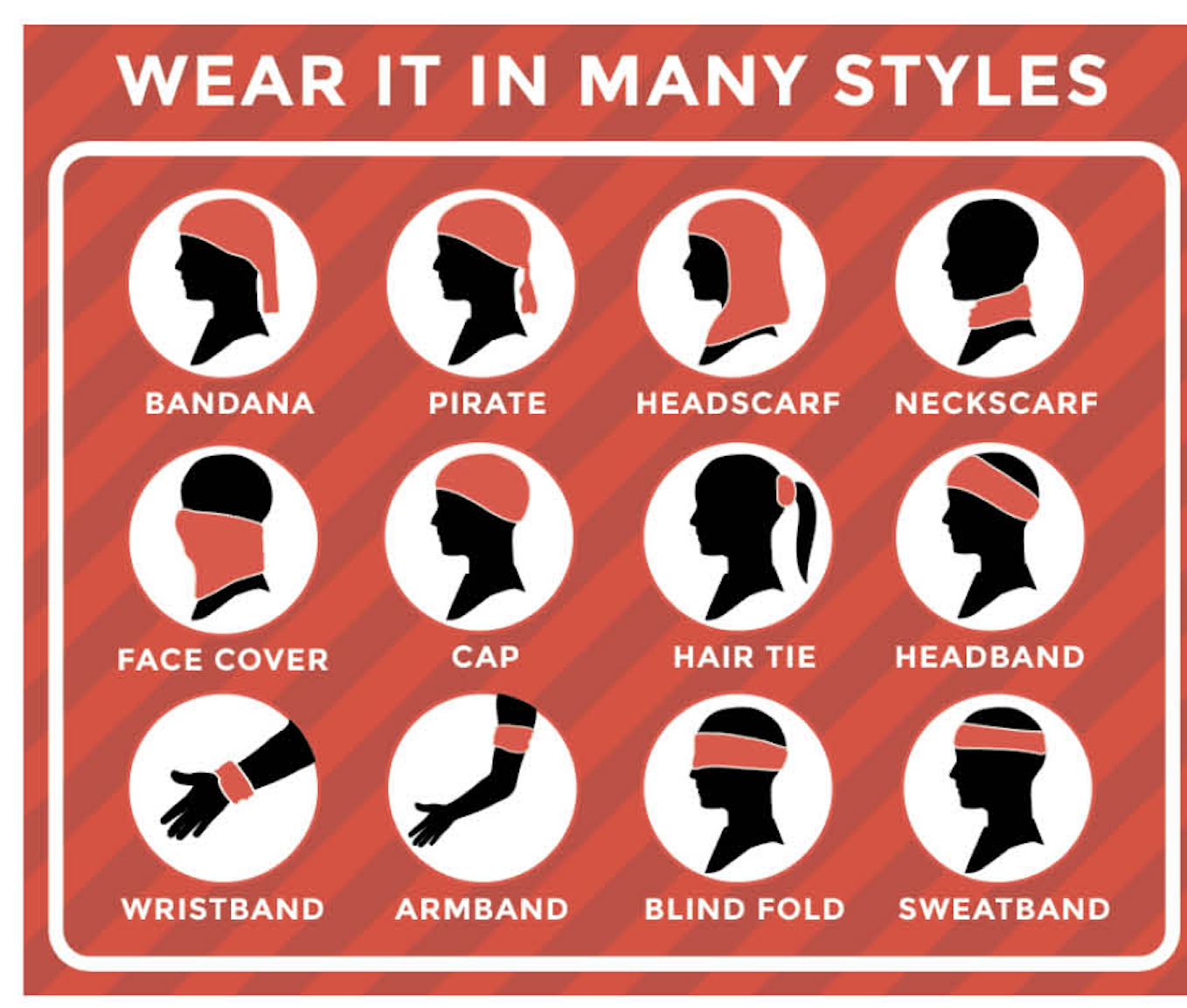 V563-14774-184670-02 Multi Functional Tube Bandana Head Scarf Face Cover Mask Camo - Army Camouflage - Image 3