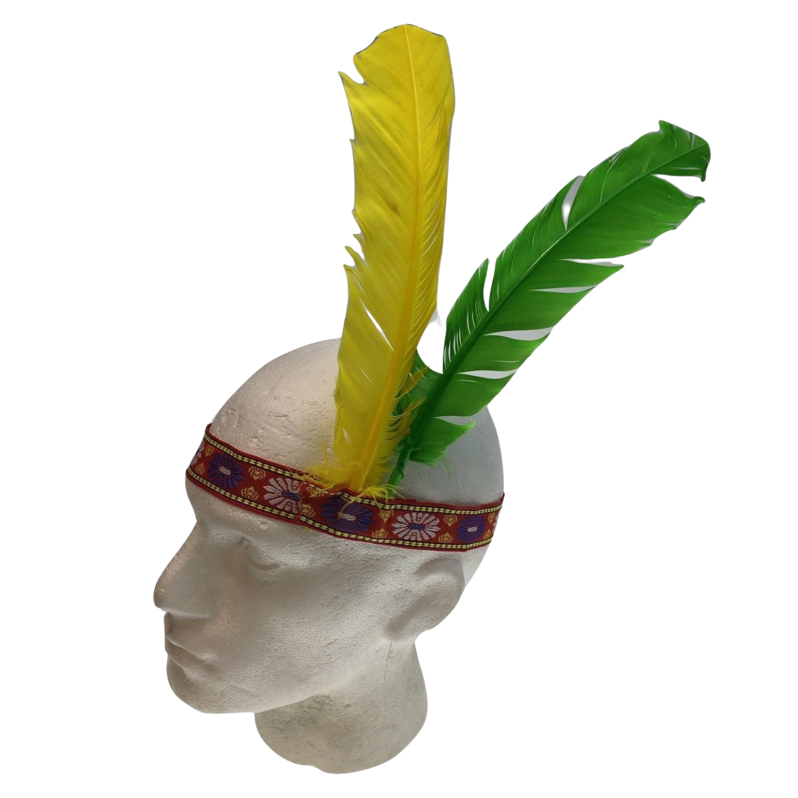 V563-14928-184953-01 INDIAN Two Feather Headband Headdress Fancy Dress Native American Costume Party - Image 2