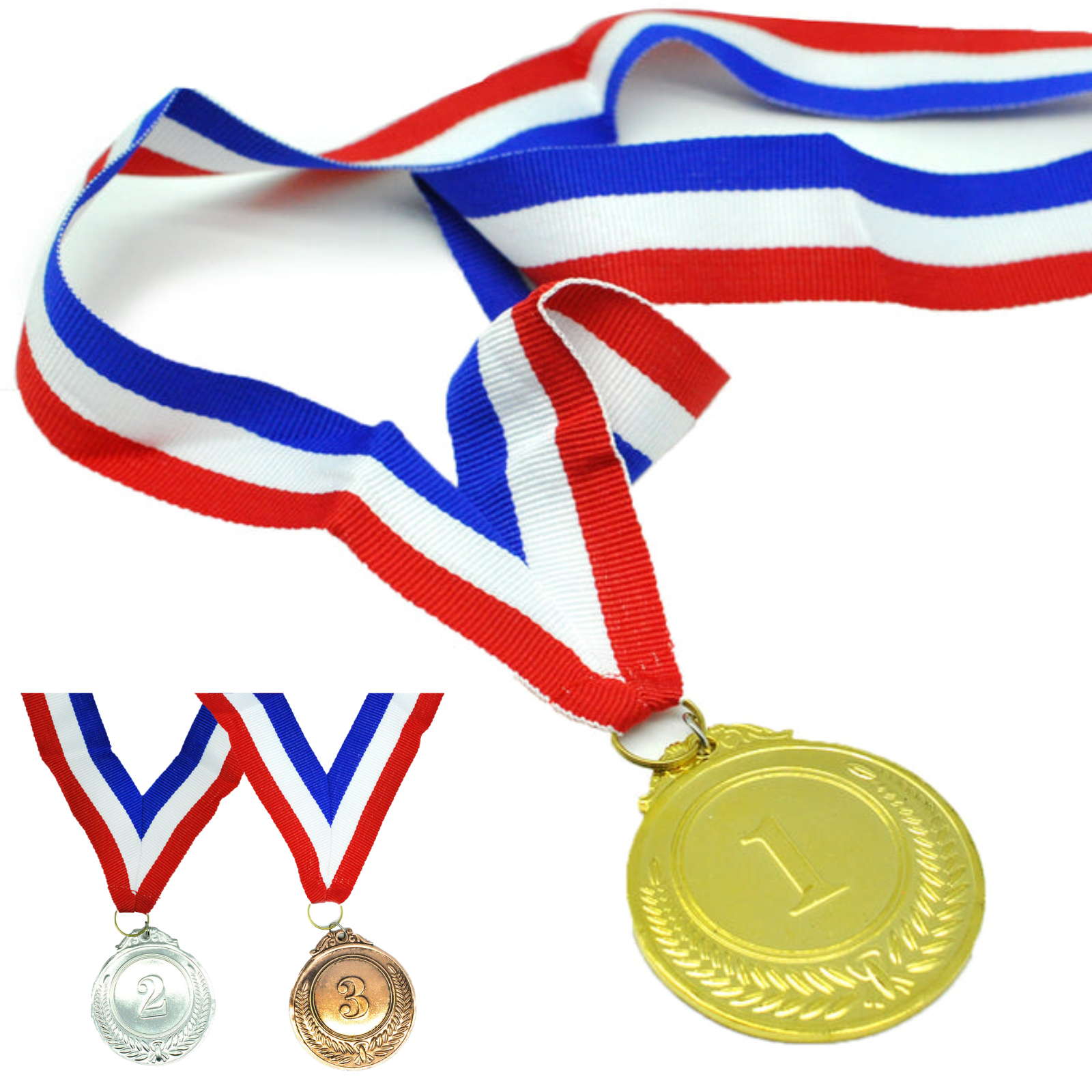 V563-17699-202502270911-01 Set of 3 Gold Silver Bronze Medals Sports Day Awards School Events Olympics Parties - Image 2
