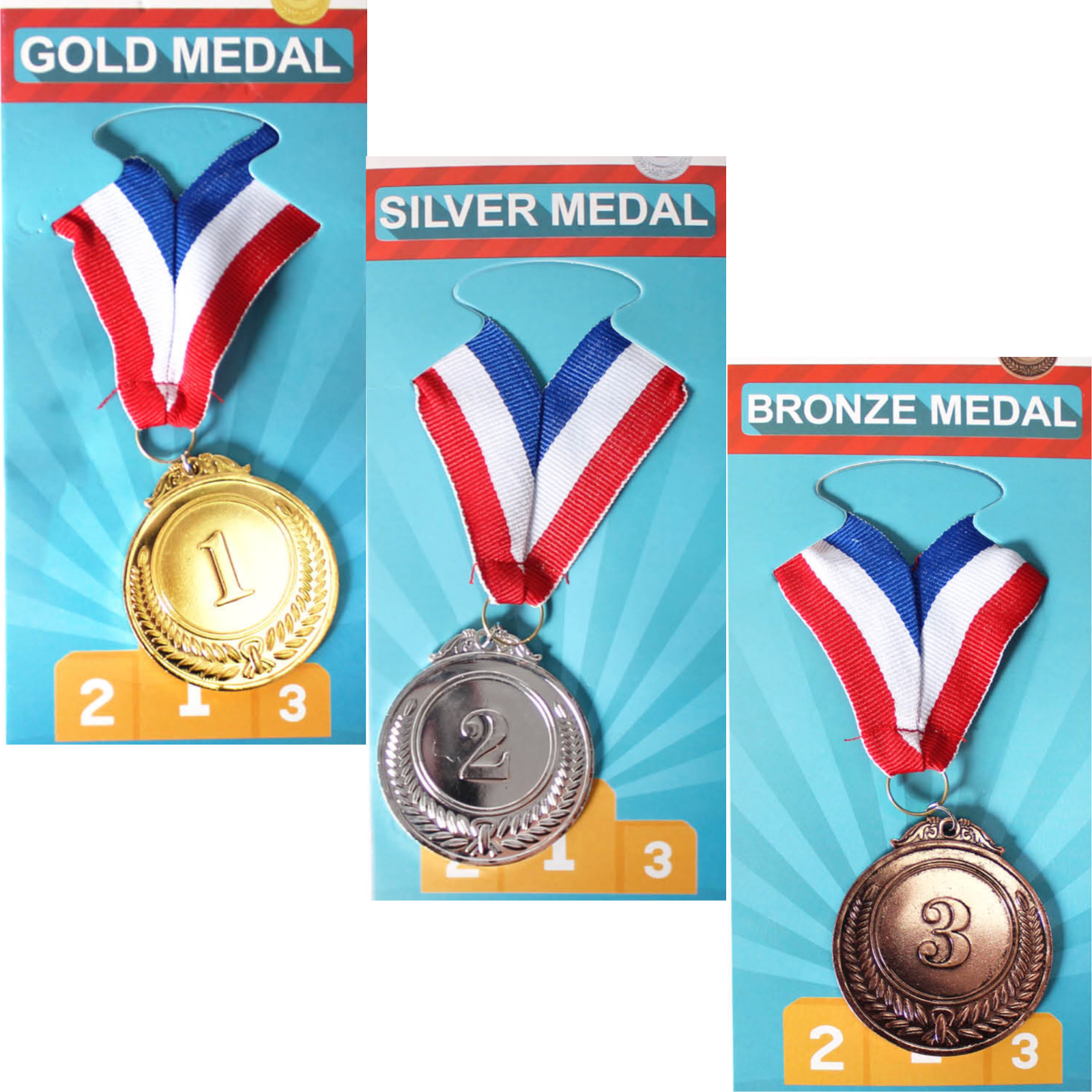 V563-17699-202502270911-09 Set of 3 Gold Silver Bronze Medals Sports Day Awards School Events Olympics Parties - Image 10