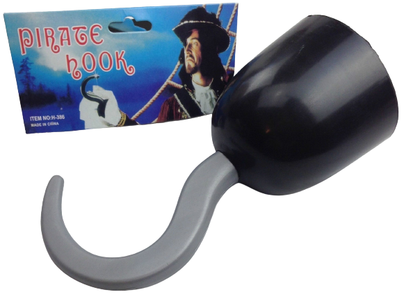 V563-19060-184782-01 PIRATE HOOK Captain Hand Halloween Fancy Dress Up Costume Swashbuckler - Image 2