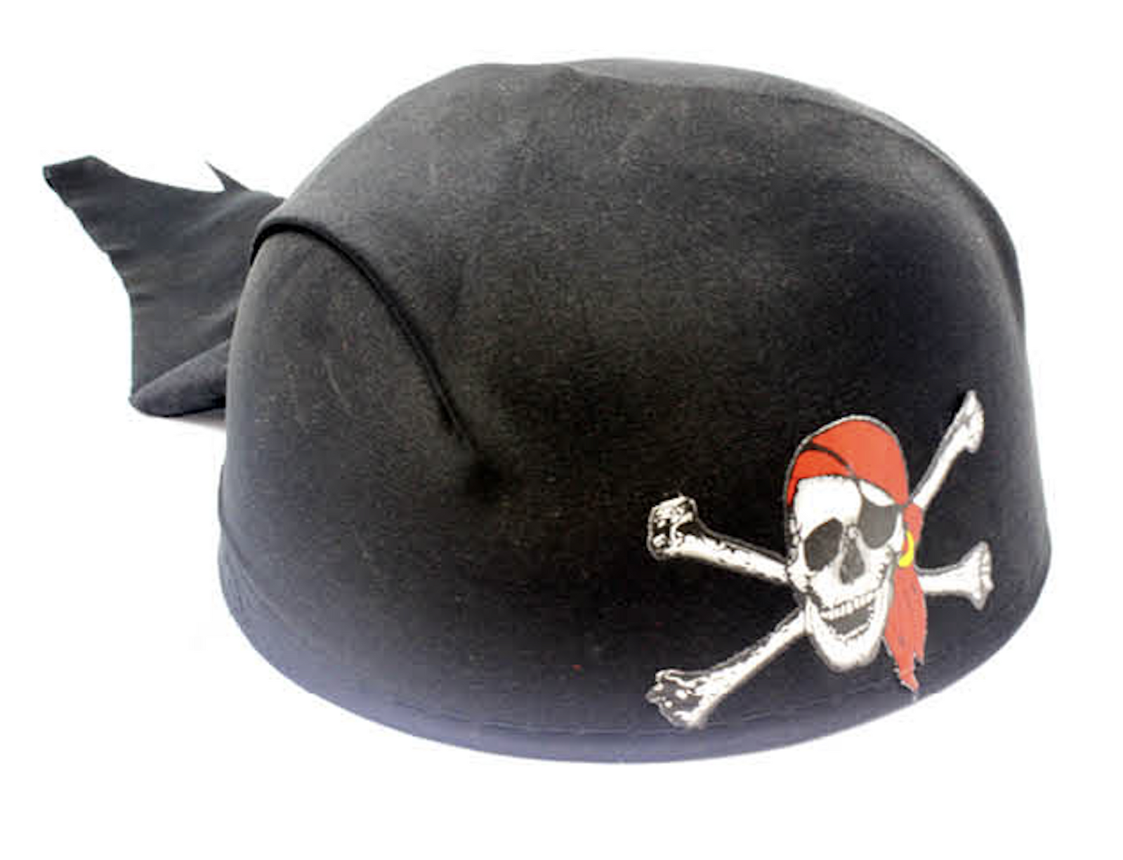 V563-19080-02-184143-01 Pirate Hat Bandana Style Fancy Dress Costume Halloween Caribbean - Black - Image 2