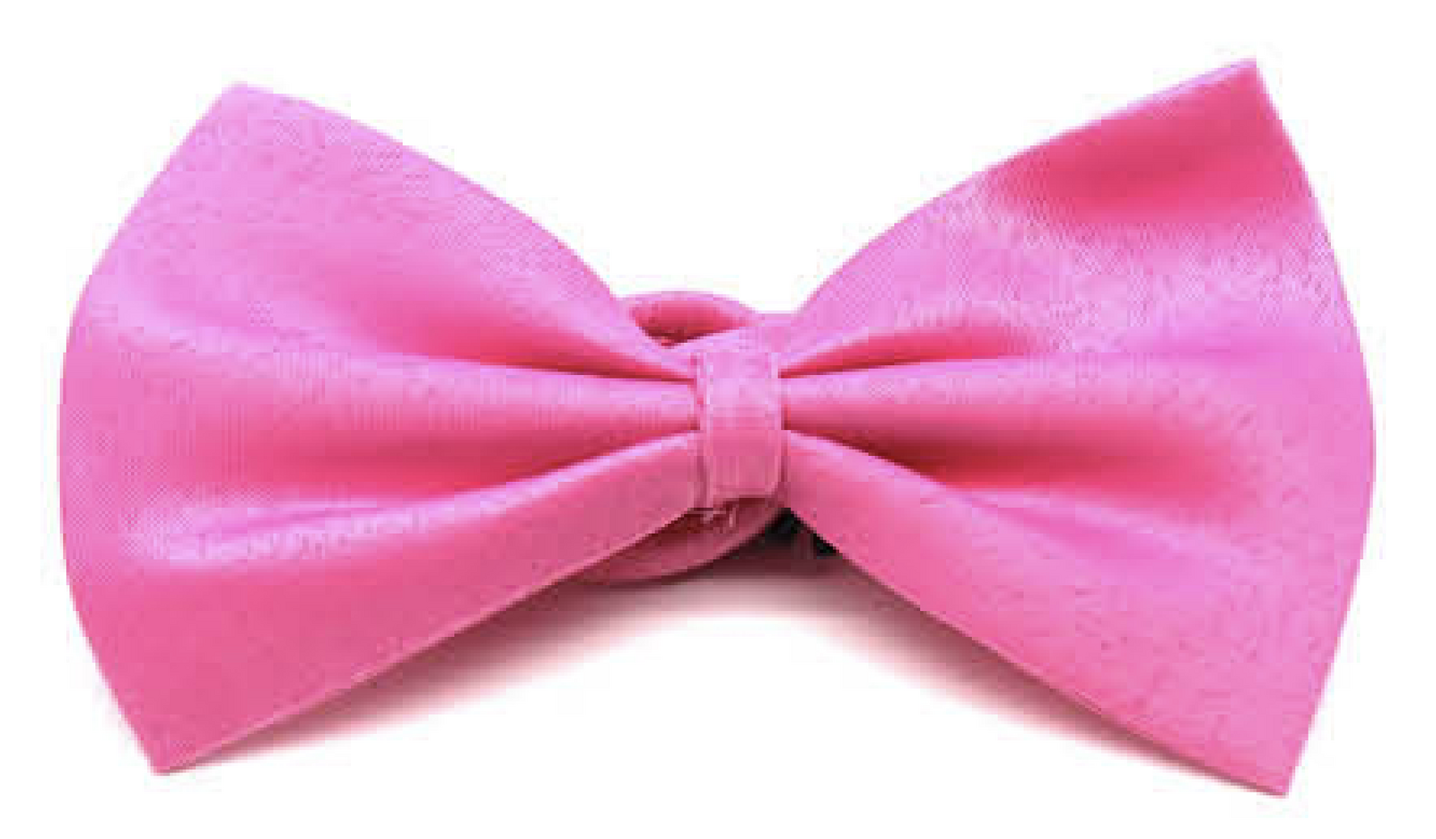 V563-19410-PNK-184127-00 Mens BOW TIE Wedding Tuxedo Formal Bestman Necktie Classic Plain Party - Pink - Image 1