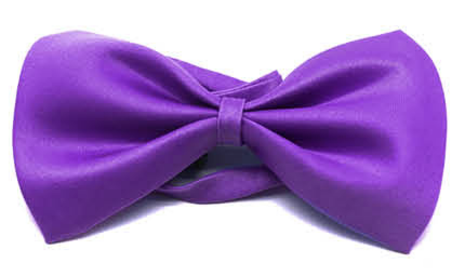 V563-19410-PUR-184131-00 Mens BOW TIE Wedding Tuxedo Formal Bestman Necktie Classic Plain Party - Purple - Image 1