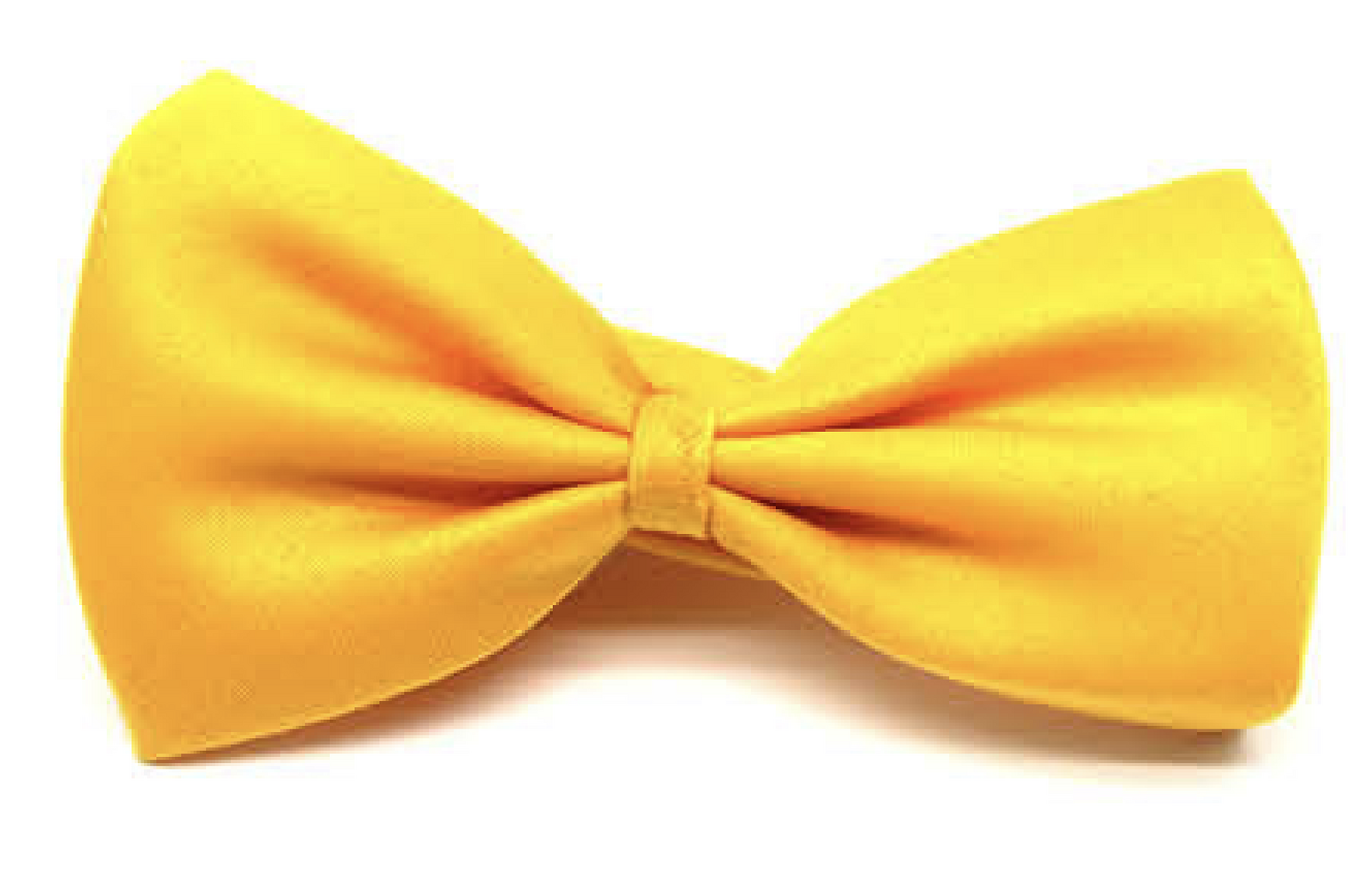 V563-19410-YLW-184139-00 Mens BOW TIE Wedding Tuxedo Formal Bestman Necktie Classic Plain Party - Yellow - Image 1