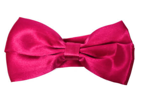 V563-19411-BURG-185006-00 Mens BOW TIE Wedding Tuxedo Formal Bestman Necktie Classic Plain Party - Burgundy - Image 1