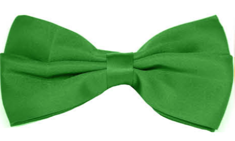 V563-19411-GRN-185010-00 Mens BOW TIE Wedding Tuxedo Formal Bestman Necktie Classic Plain Party - Green - Image 1