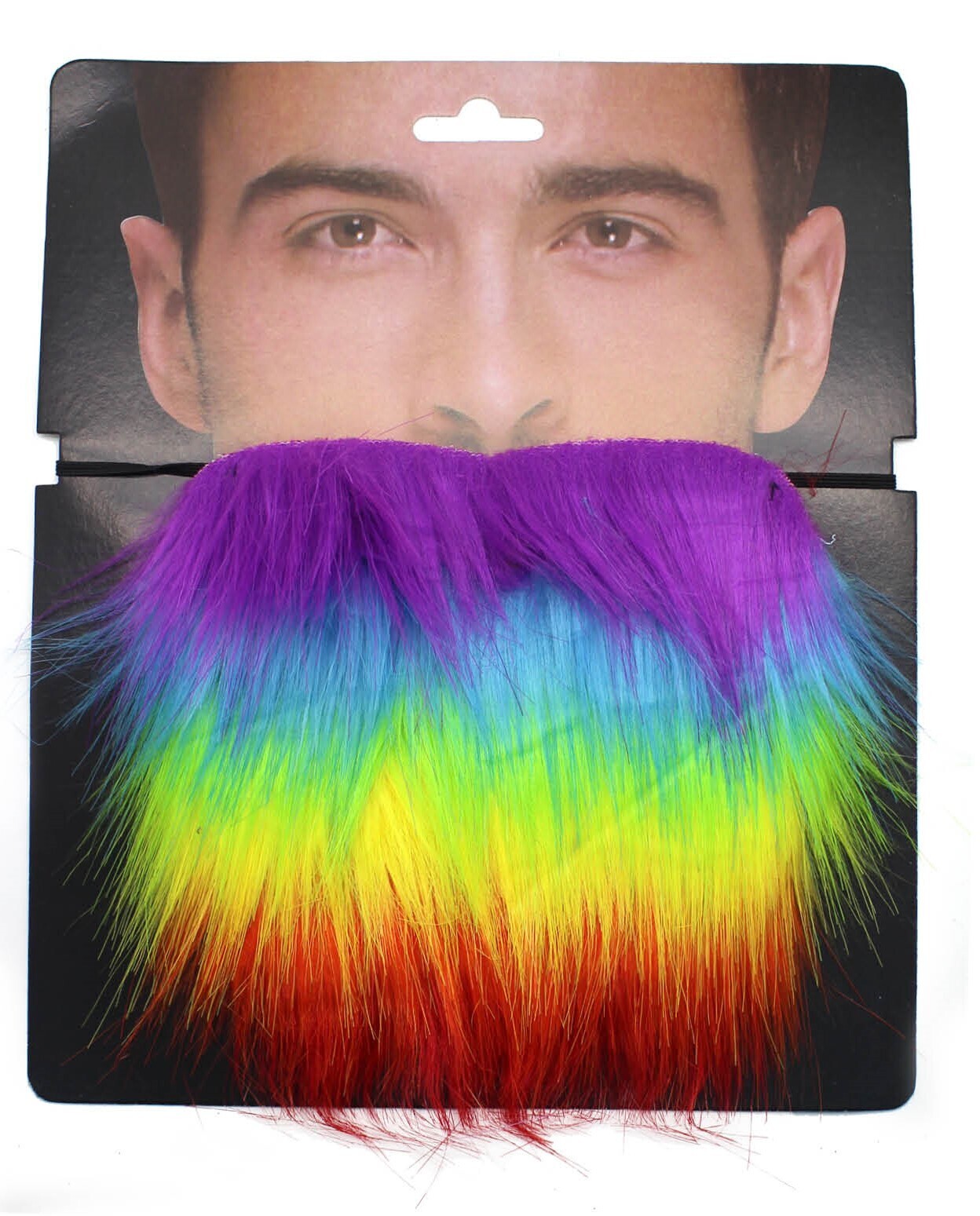 V563-19959-184559-01 Rainbow Beard Gay Pride LGBTQ Mardi Gras Costume Party Moustache Fancy Dress - Image 2