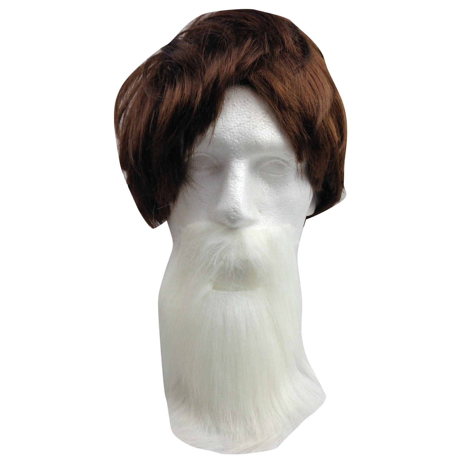 V563-19960-WHT-202503051740-01 PARTY BEARD Moustache Costume Fancy Dress Mustache Halloween Fake Facial Hair - White - Image 2