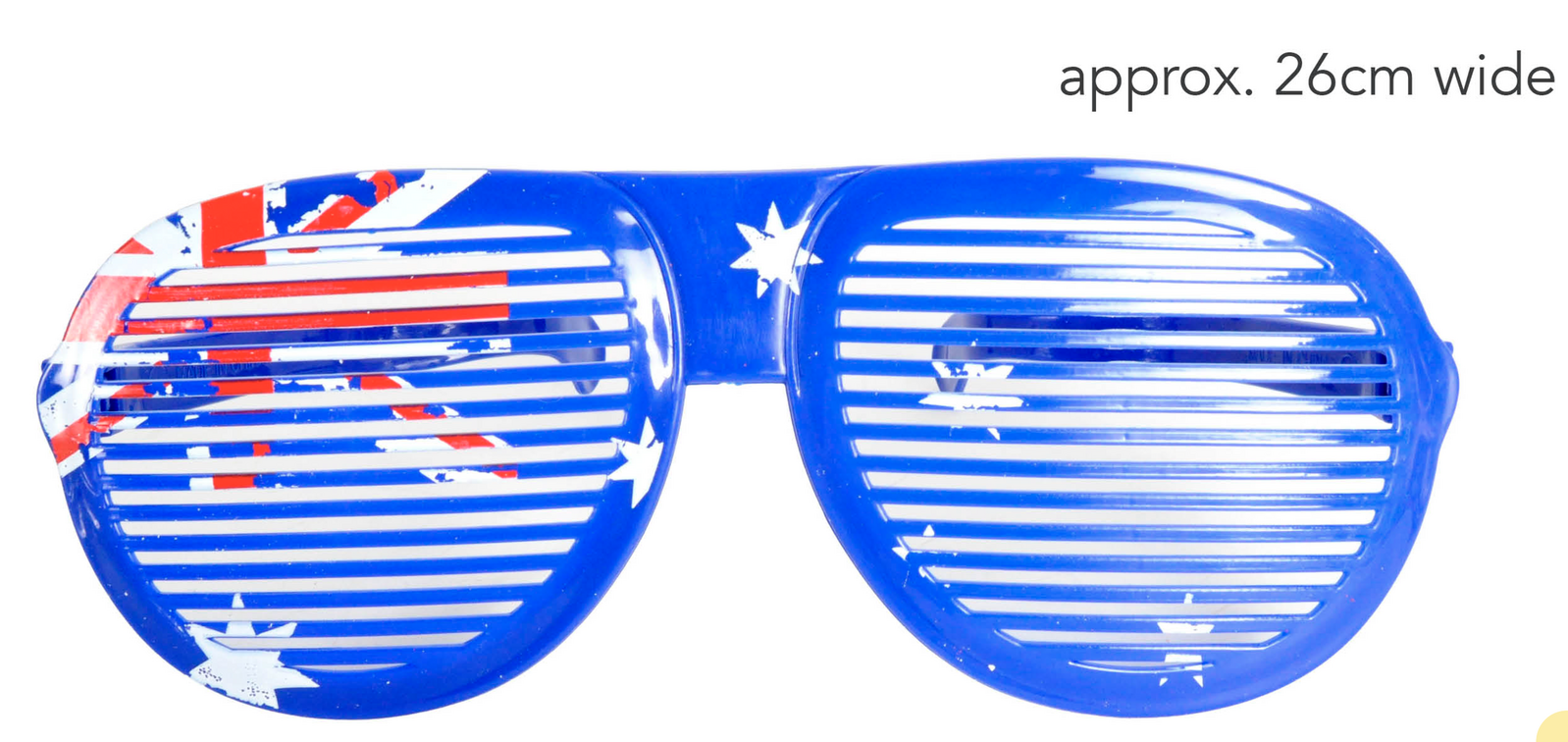 V563-20426-202503051435-01 Jumbo Party Costume Glasses  - Australian Flag Design - Wayfarer Oversized 26cm Wide - Image 2
