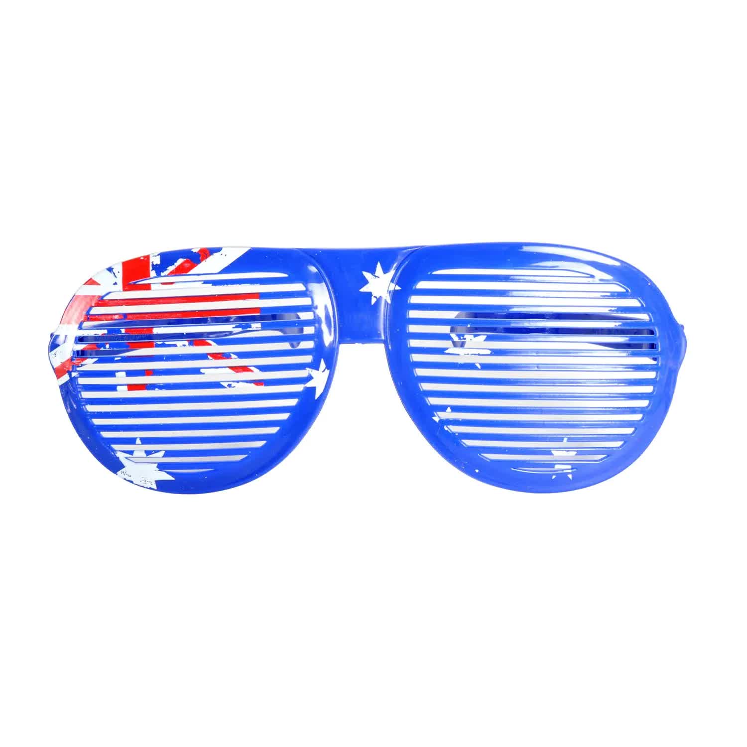 V563-20426-202503051435-03 Jumbo Party Costume Glasses  - Australian Flag Design - Wayfarer Oversized 26cm Wide - Image 4