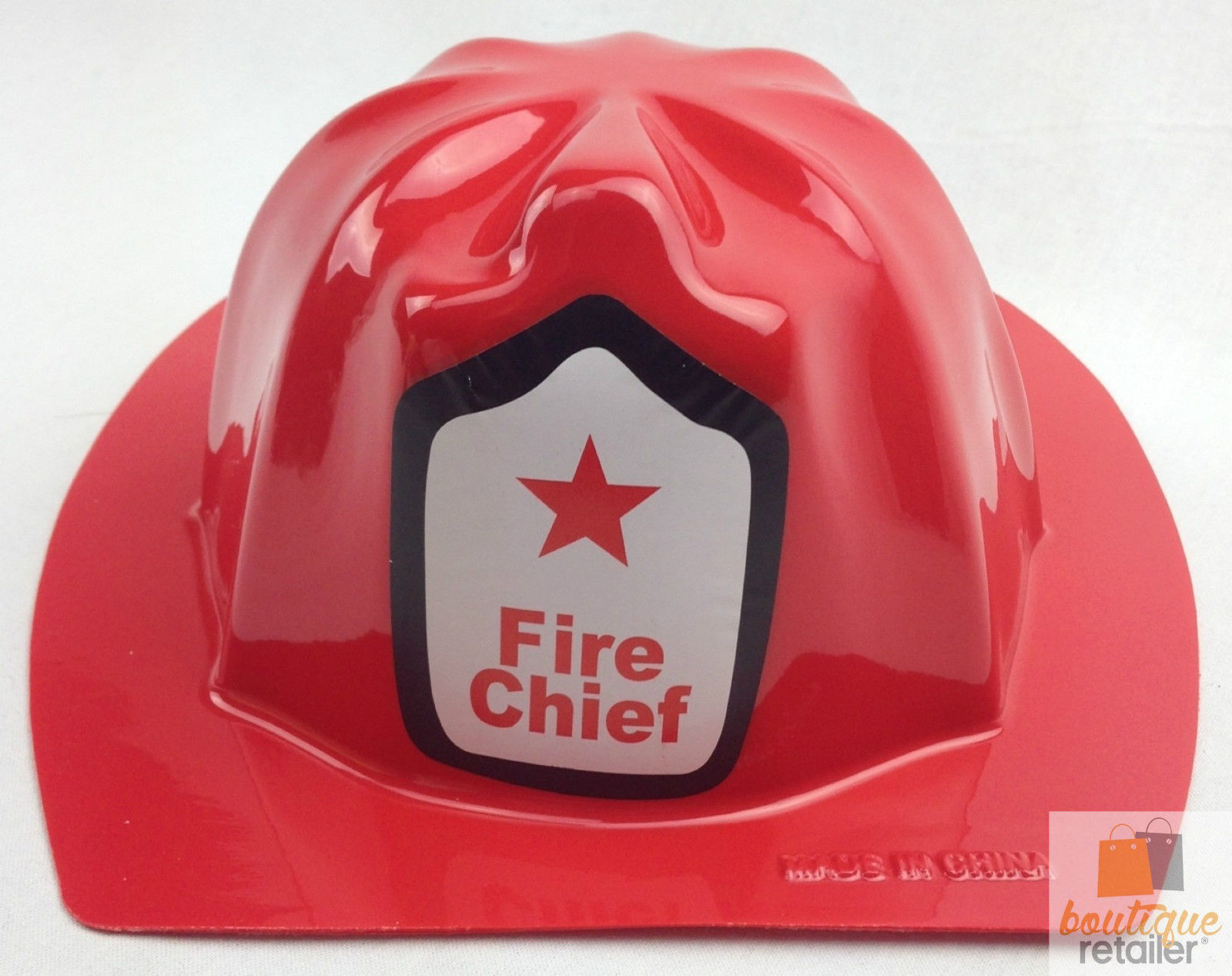 V563-21761-185614-02 KIDS FIREMAN HAT Fire Chief Party Cap Helmet Costume Dress Up Halloween Firemans - Image 3