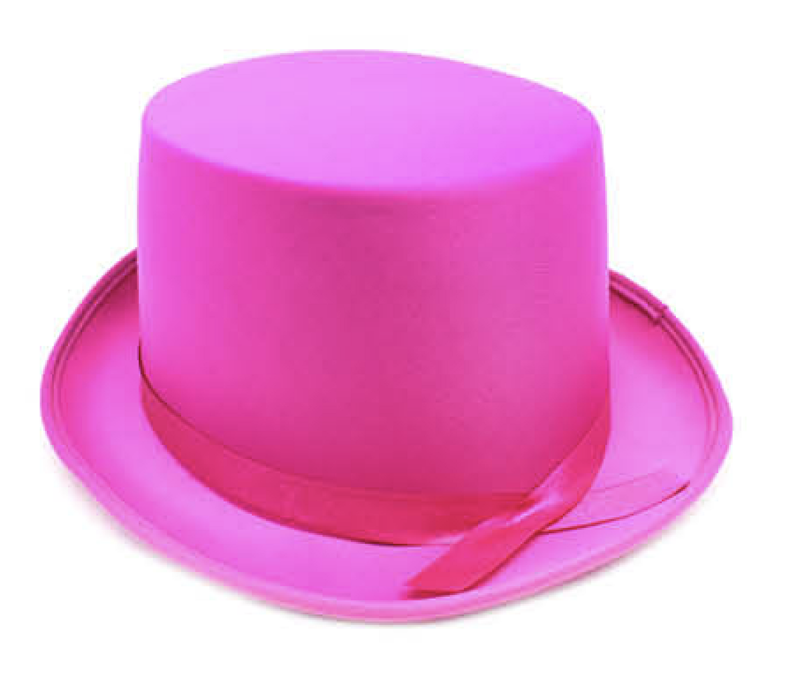 V563-21995-HTPNK-202503051530-01 SATIN TOP HAT Costume Party Cap Fancy Dress Trilby Fedora One Size - Hot Pink - Image 2