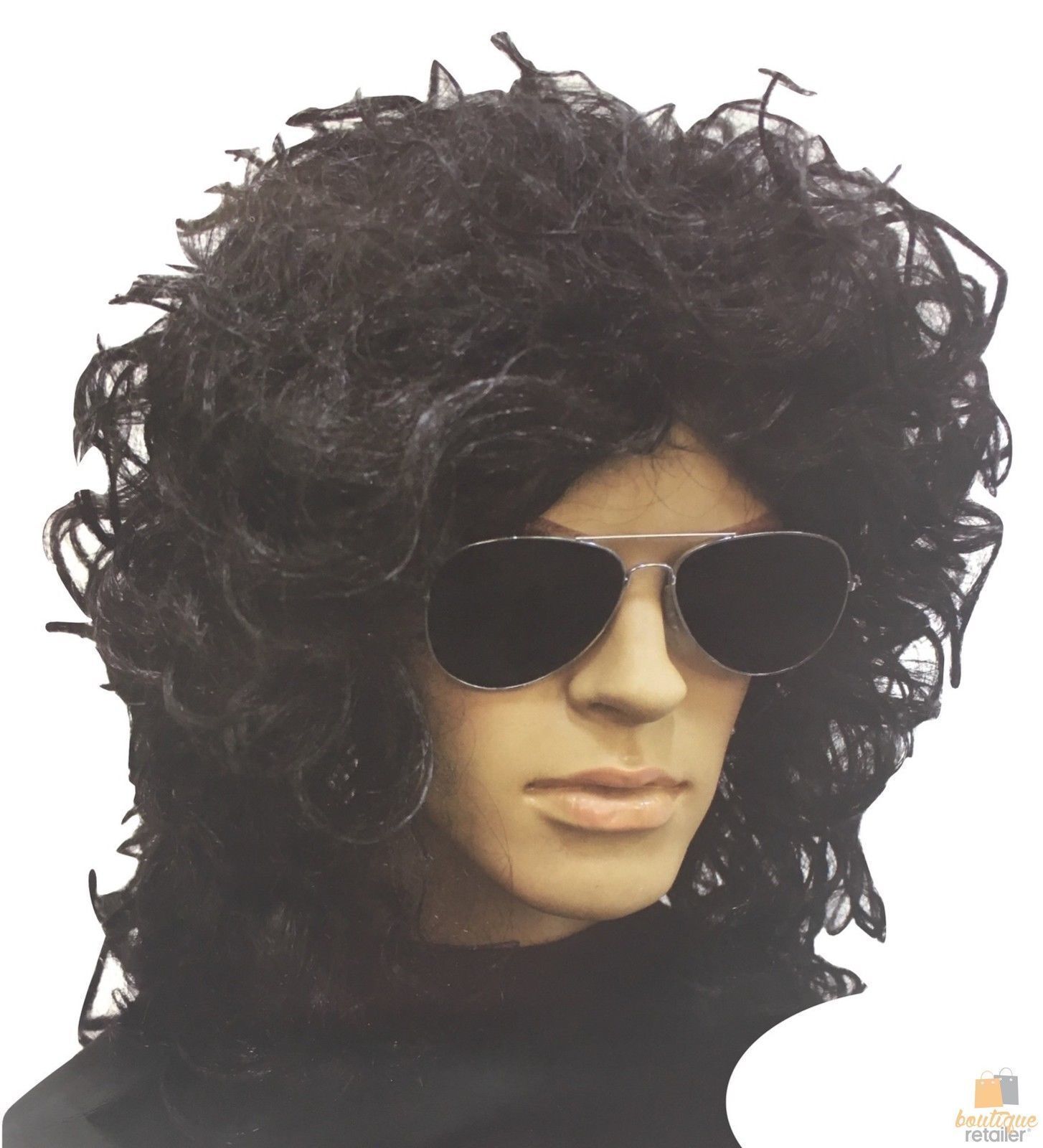 V563-22429-184794-02 POPSTAR WIG Punk Costume Party Fancy Curly Long Hair Rock 70s 80s - Image 4