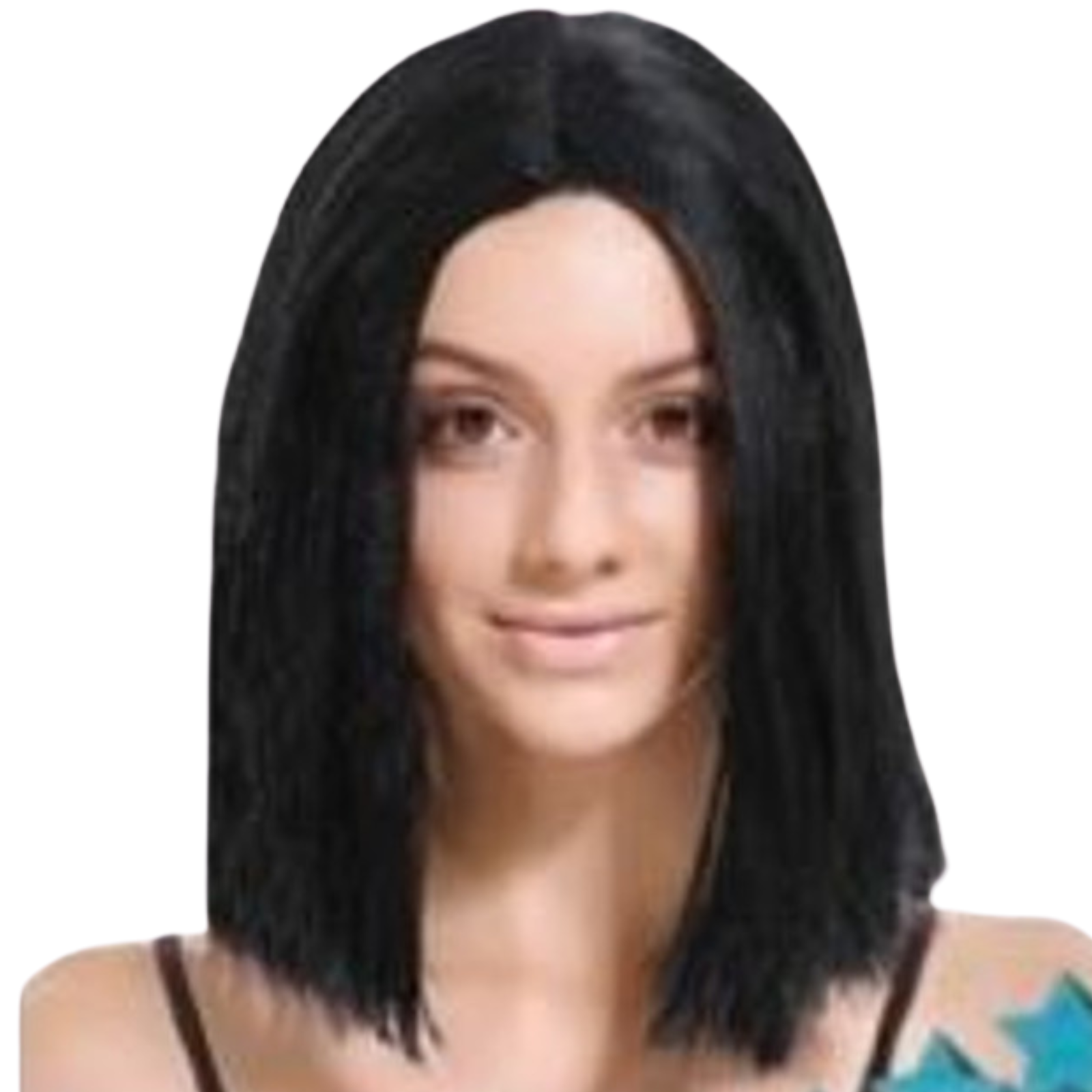 V563-22572-01-185755-01 Lob Wig Hair Cosplay Wigs Party Costume - Black - Image 2