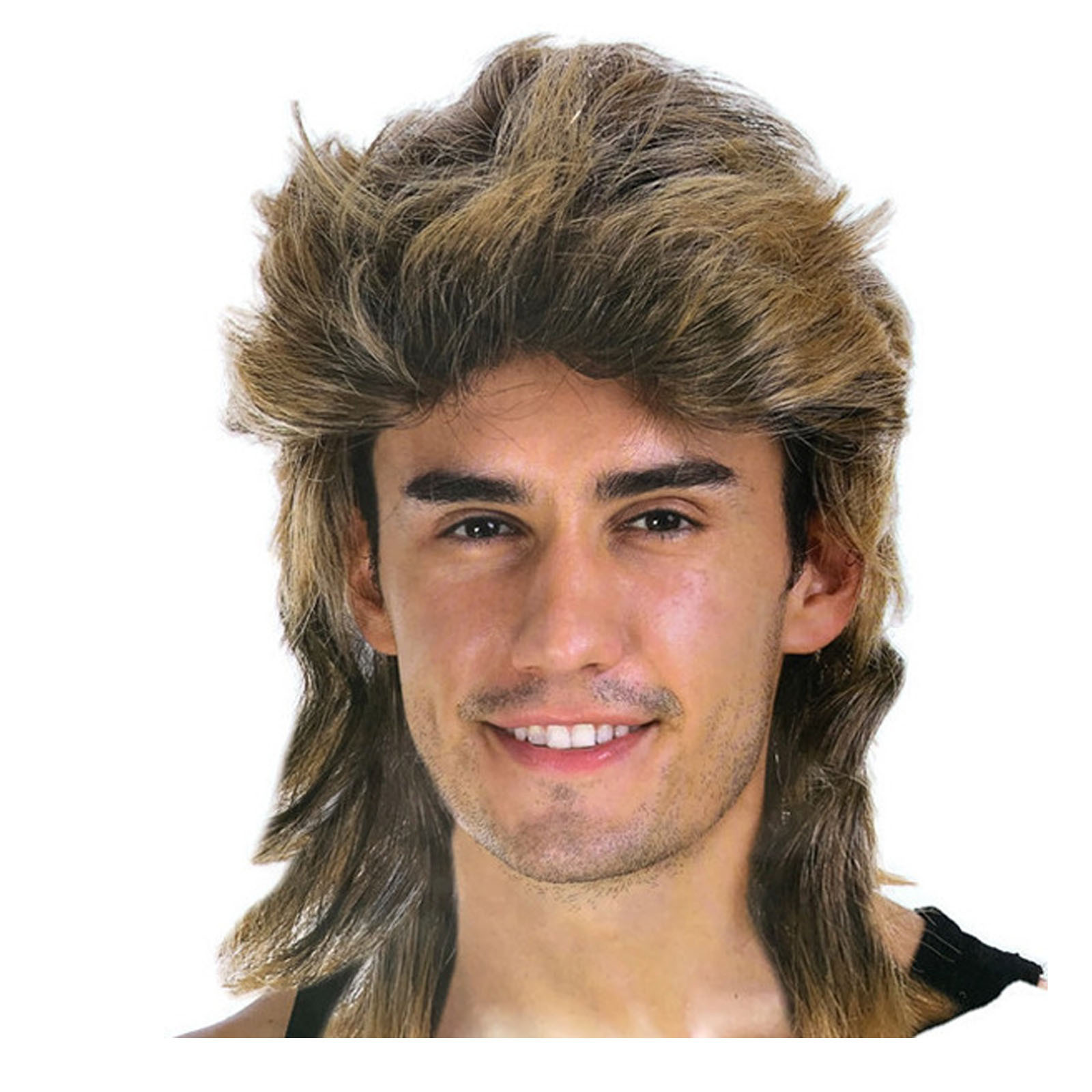 V563-22602-184413-01 Mullet Wig Hair Costume Party Dress Up 70s 80s Aussie Bogan Rock - Golden Blonde - Image 2
