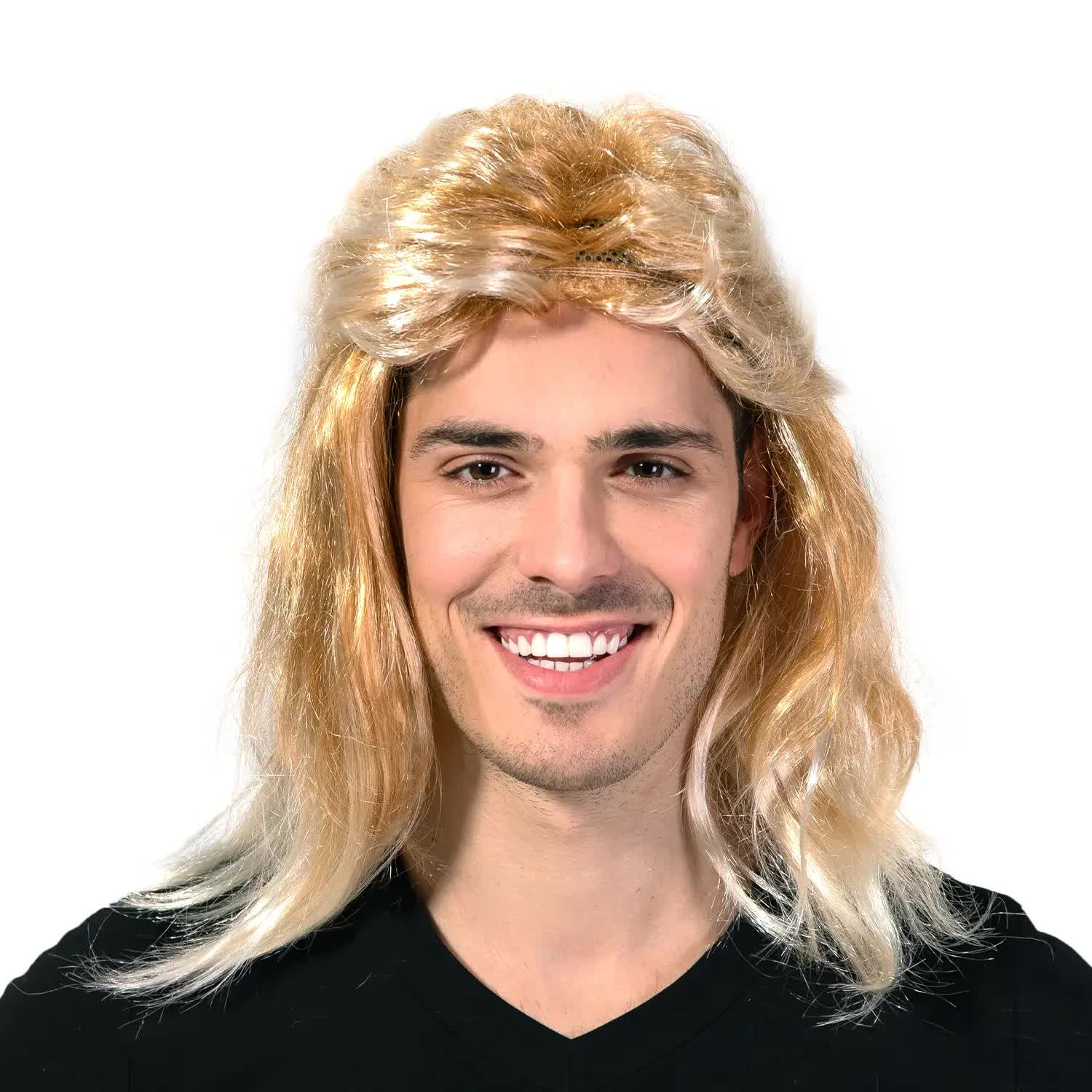 V563-22603-184856-01 Mullet Wig 80s Party Costume Rock Bogan Punk 70s 90s Hair - Dirty Blonde - Image 2