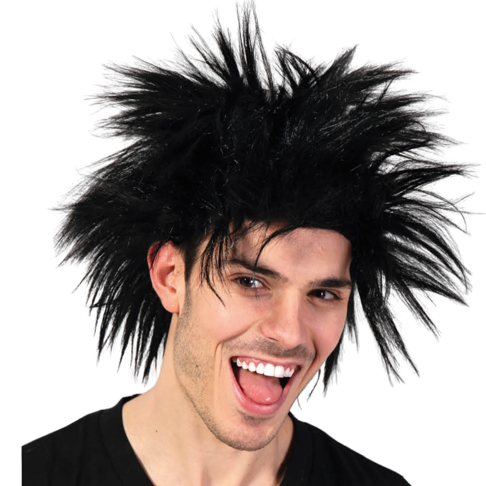 V563-22711-184838-01 ROCKSTAR WIG Punk Costume Party Fancy Spiky Hair Disco Dress 70s 80s Rock - Image 2