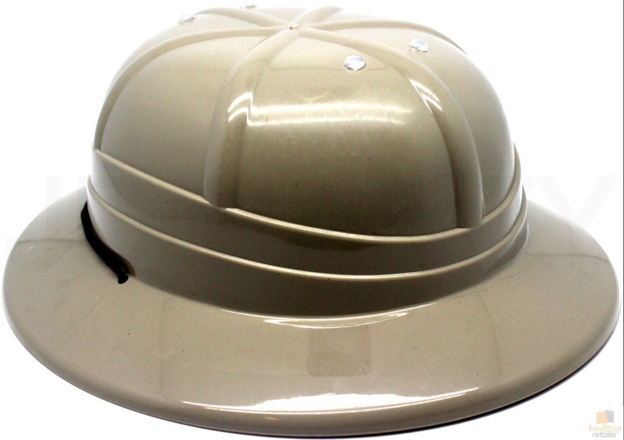 V563-6107-184850-02 SAFARI HAT Camping Pith Helmet Solid African Hunter Jungle Costume Party - Image 3