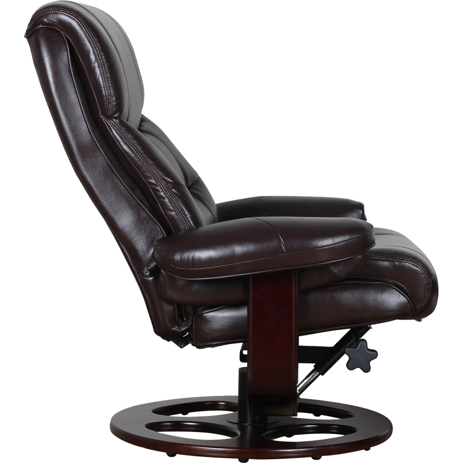 V563-75626-174045-06 Julio Faux Leather Premium Reclining Lounge Arm Chair w/ Ottoman Swivel Sofa - Image 7