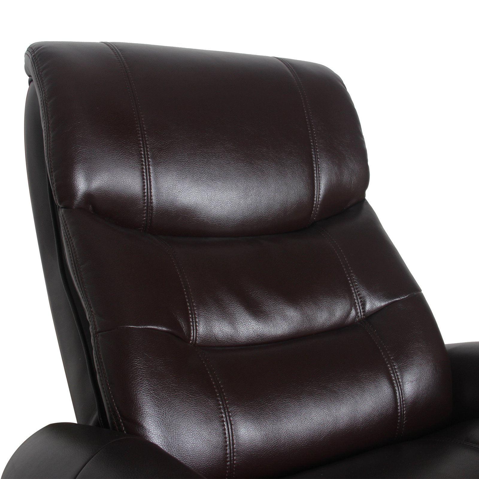 V563-75626-174045-12 Julio Faux Leather Premium Reclining Lounge Arm Chair w/ Ottoman Swivel Sofa - Image 13