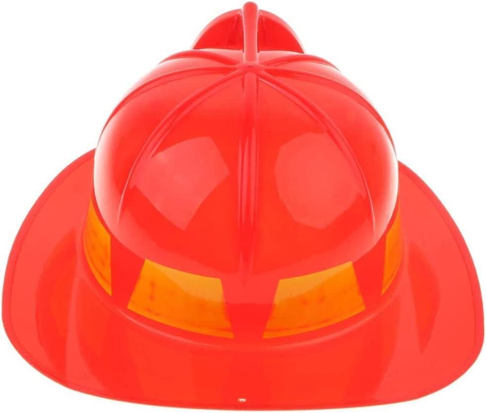 V563-9868686161016-1PC-213035-04 KIDS FIREMAN HAT Firemans Helmet Costume Dress Up Party Red Plastic Halloween Cap - Image 5