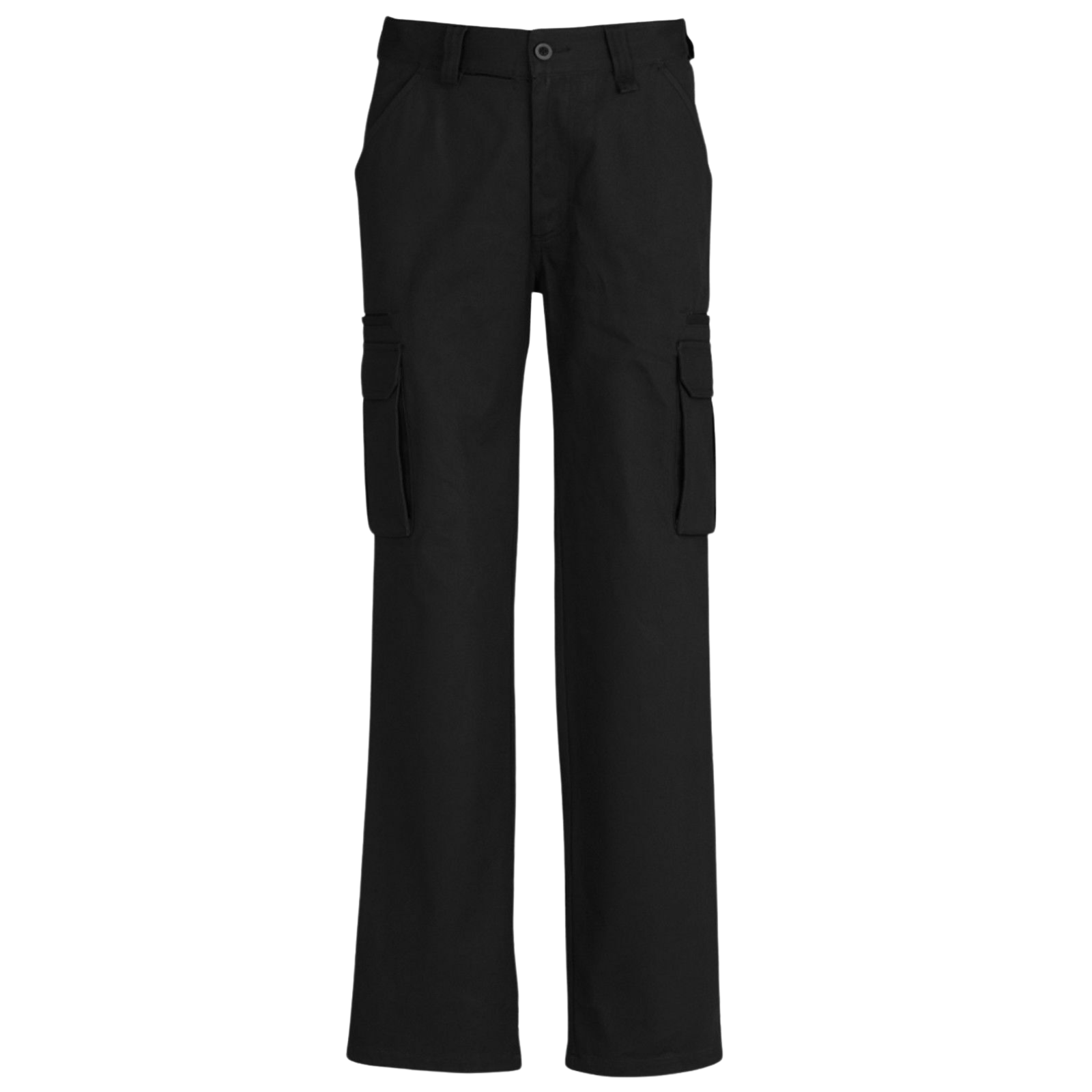 V563-BR-310GSM-BLK-112-202503051852-01 Mens CARGO PANTS Work Wear Trousers 100% COTTON Tradie Pockets Military 310gsm - Black - 112"" - Image 2