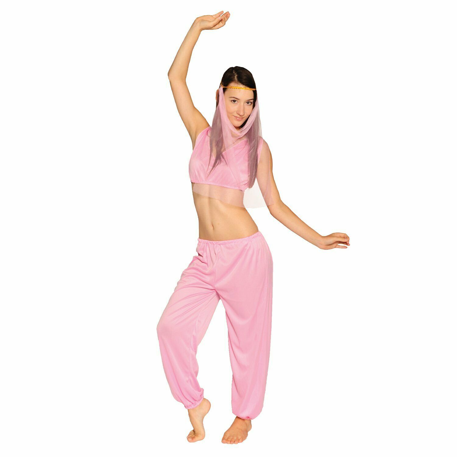 V563-BR-LARABPRINCS-202506020821-02 Ladies Arabian Princess Costume Belly Dancer Genie Fancy Party Dress Adult - Image 3