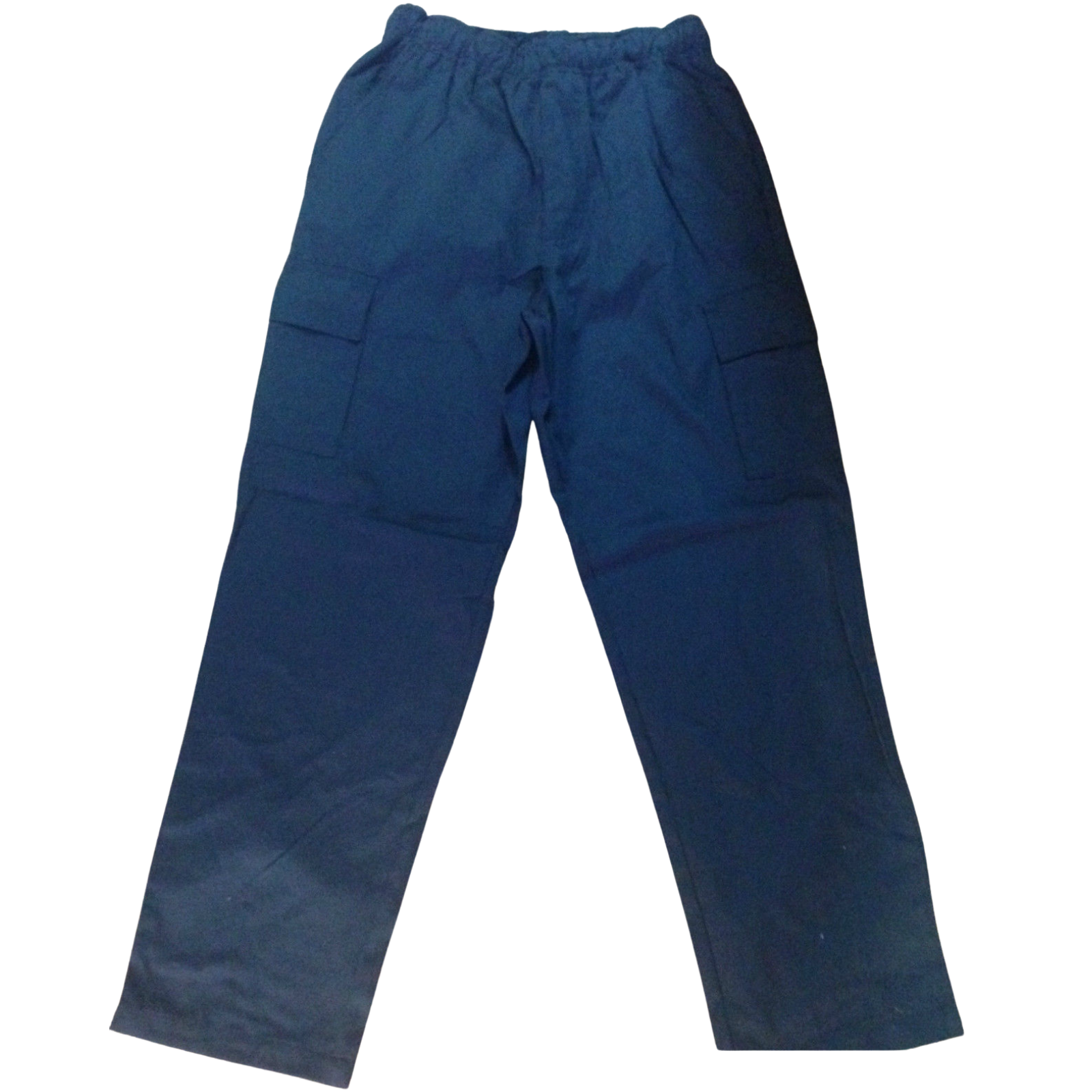 V563-BR-MCPANTS-NVY-S-202503051726-01 Mens CARGO PANTS Trousers Elastic Waist 100% COTTON Army Military PLAIN Casual - Navy - S - Image 2