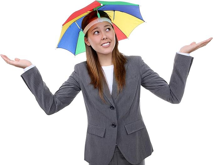 V563-BR-RBUMBRLAHAT-1-184834-07 RAINBOW UMBRELLA HAT Rain Novelty Cap Costume Outdoor Camping Beach Fishing - Image 8