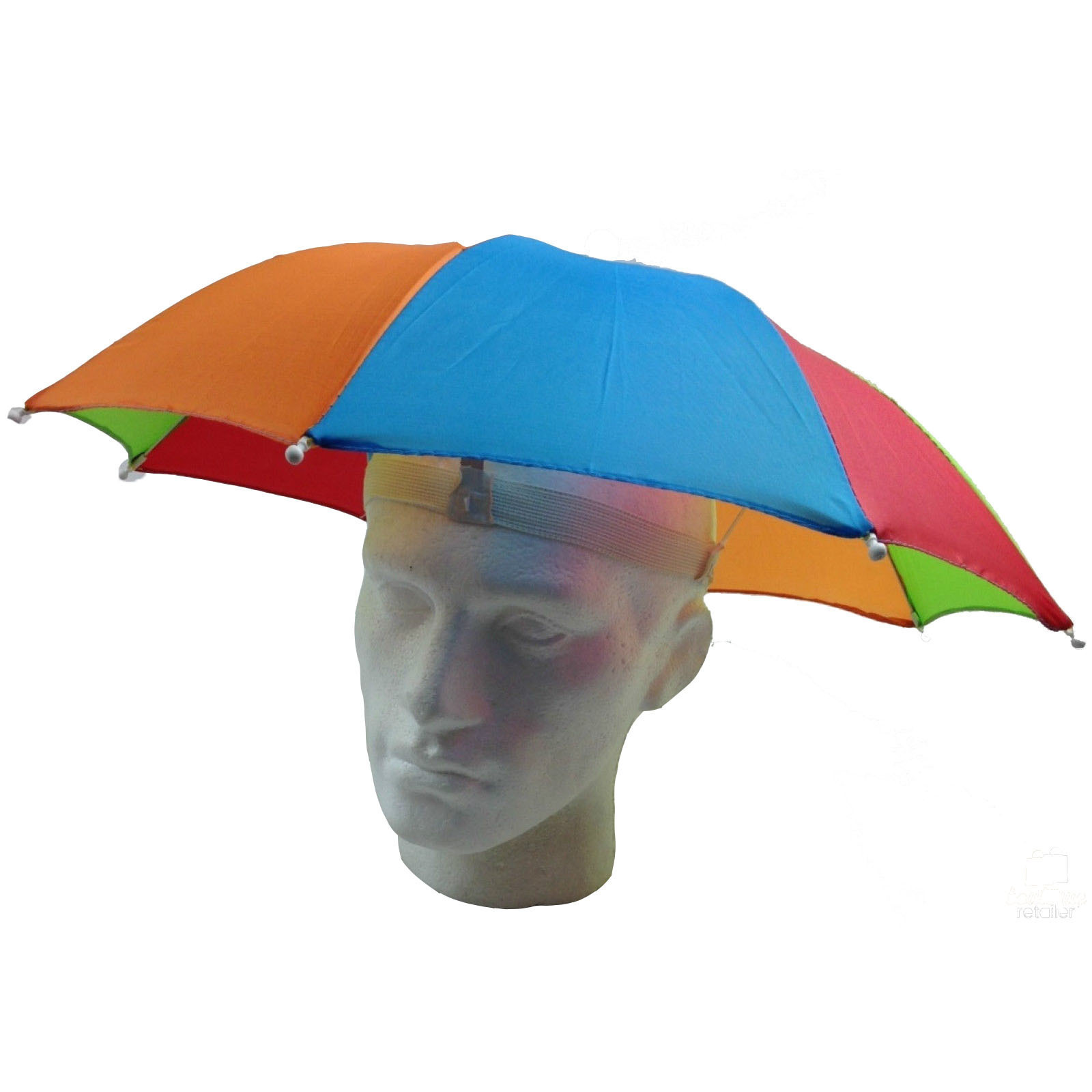 V563-BR-RBUMBRLAHAT-1-184834-08 RAINBOW UMBRELLA HAT Rain Novelty Cap Costume Outdoor Camping Beach Fishing - Image 9
