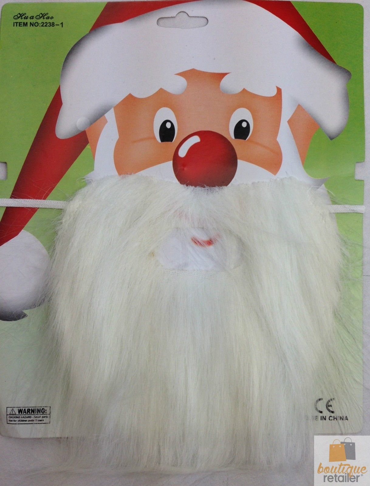 V563-BR-SANTABEARD-202503051610-02 SANTA CLAUS BEARD Christmas Costume Fancy Dress Xmas Holiday One Size - Image 3