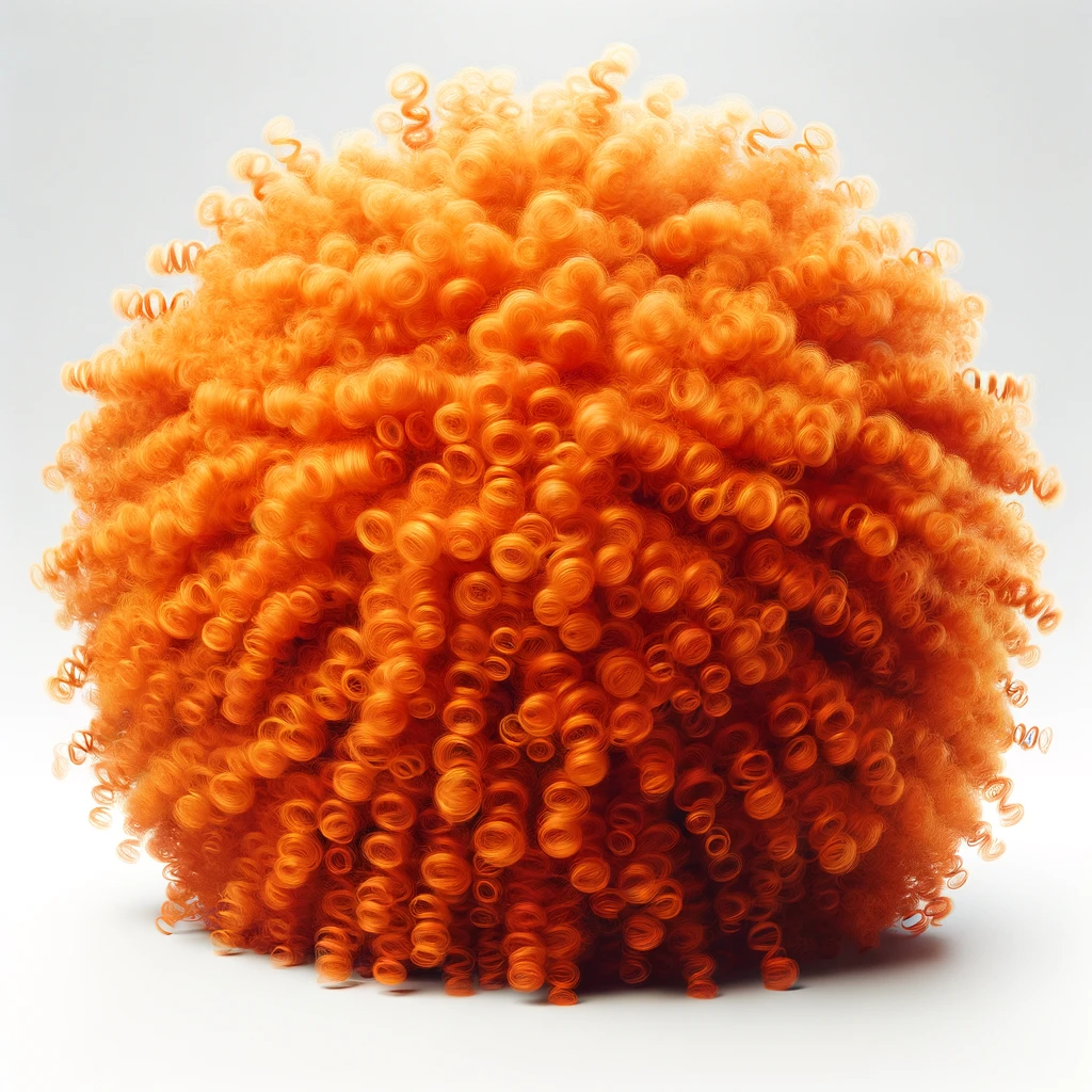 V563-JANNIK_SINNER_WIG-184915-01 Jannik Sinner Inspired Wig Curly Afro Party Costume Tennis Dress Up - Orange - Image 2