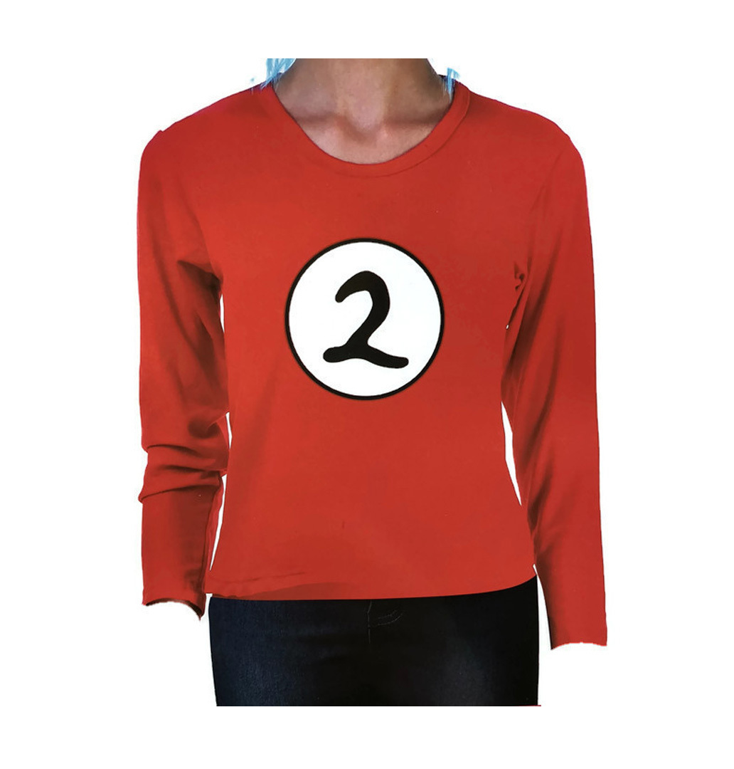 V563-JD-13167-L-202503052051-04 Kids Cat In The Hat Thing 2 Long Sleeve Red Top Party Costume Book Week - L (10-12 Years Old) - Image 5