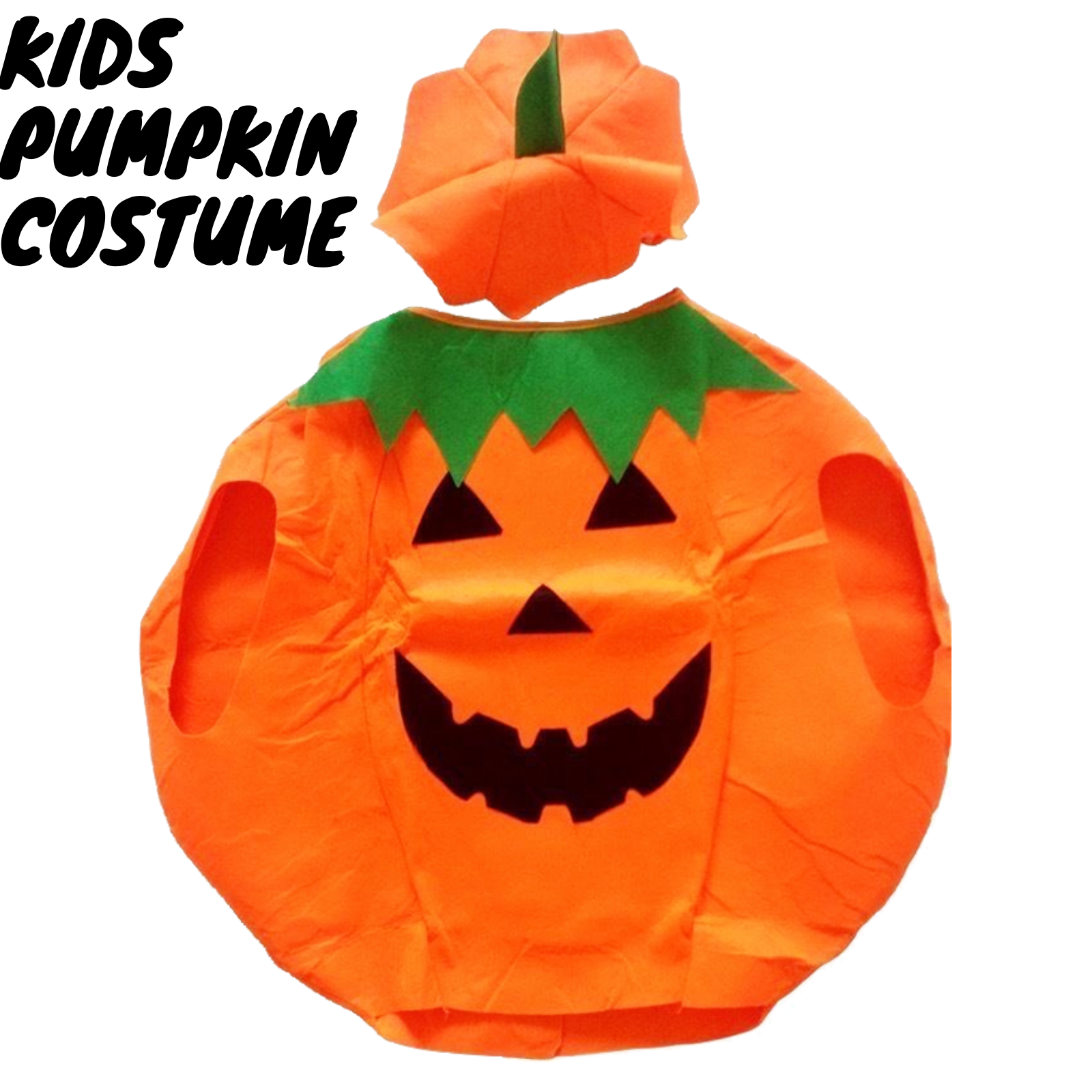 V563-KIDSPUMPKINCOSTUME-184716-01 KIDS PUMPKIN COSTUME Halloween Unisex Fancy Dress Up Party Orange Vegetable - Image 2