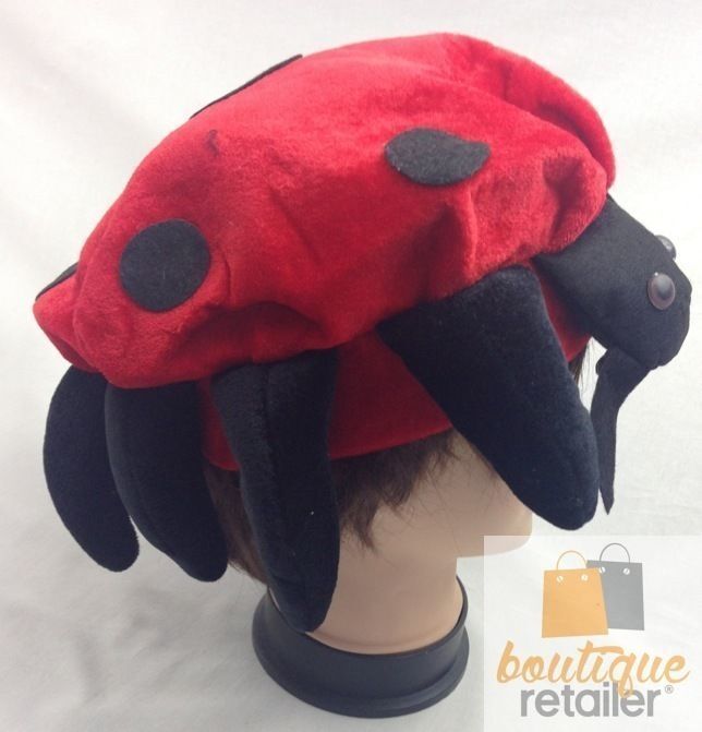 V563-LADYBUGHAT-184720-02 LADYBUG HAT Animal Novelty Cap Party Wear Fancy Dress Costume Accessory - Image 3