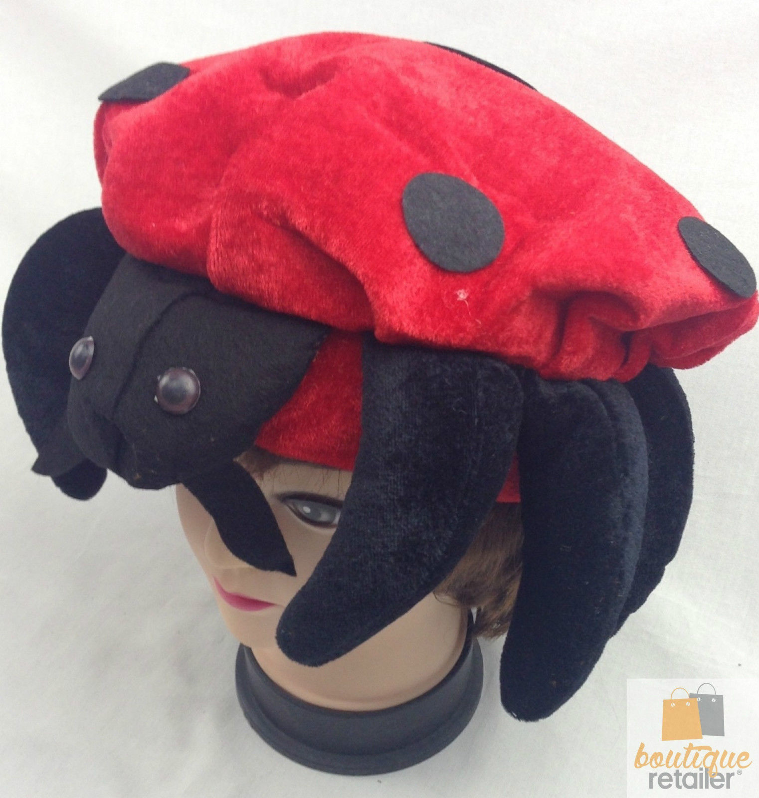 V563-LADYBUGHAT-184720-04 LADYBUG HAT Animal Novelty Cap Party Wear Fancy Dress Costume Accessory - Image 5