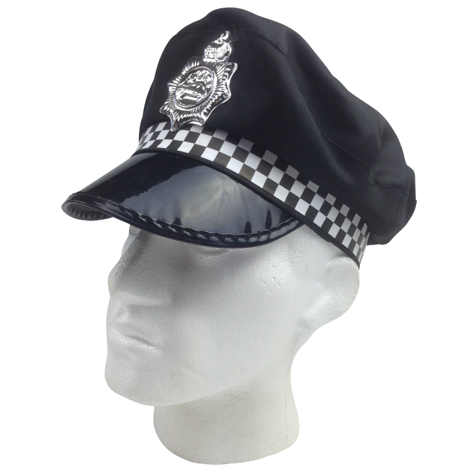 V563-OFFICERHAT-POLICEHAT-BK-185144-01 Police Officer Captain HAT Pilot Cop Navy Sailor Costume Party Cap Fancy Dress - Image 2