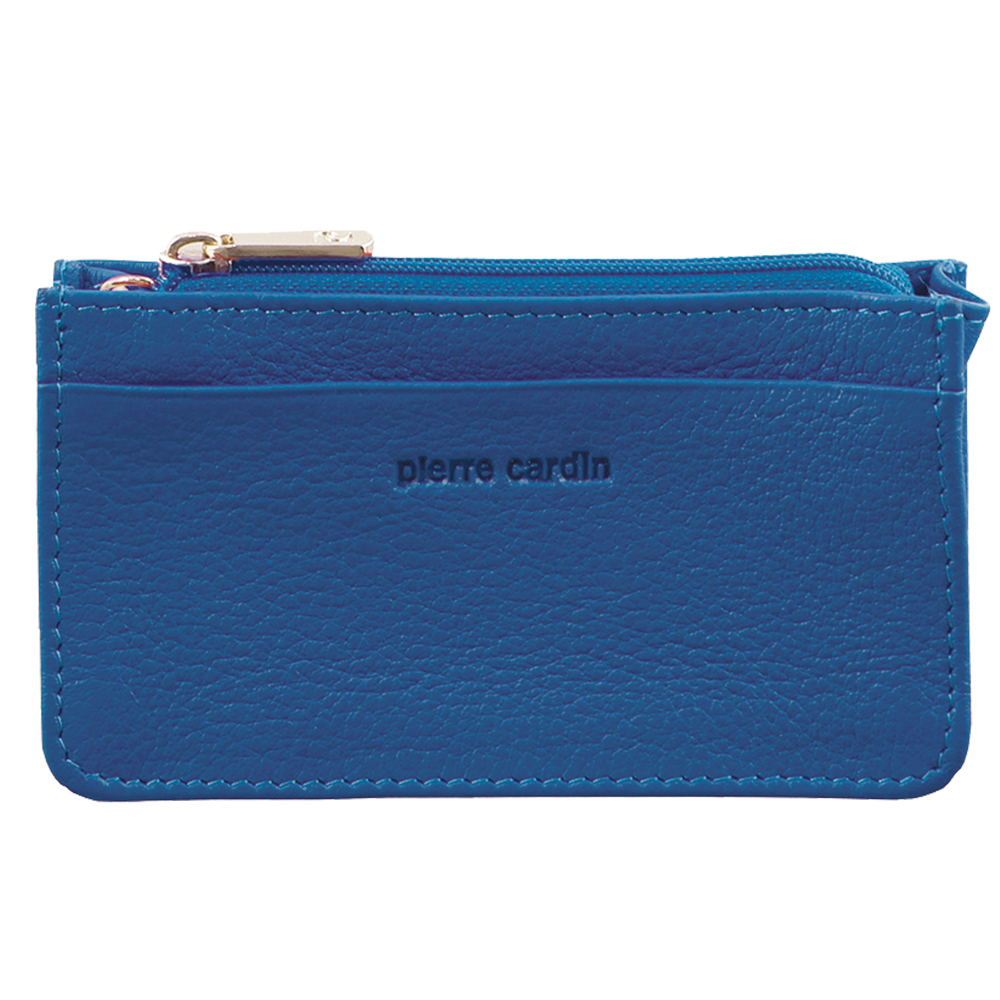 V563-PC-2277-AQUA-173957-00 Pierre Cardin Womens Soft Italian Leather Coin Purse Holder Wallet - Aqua - Image 1